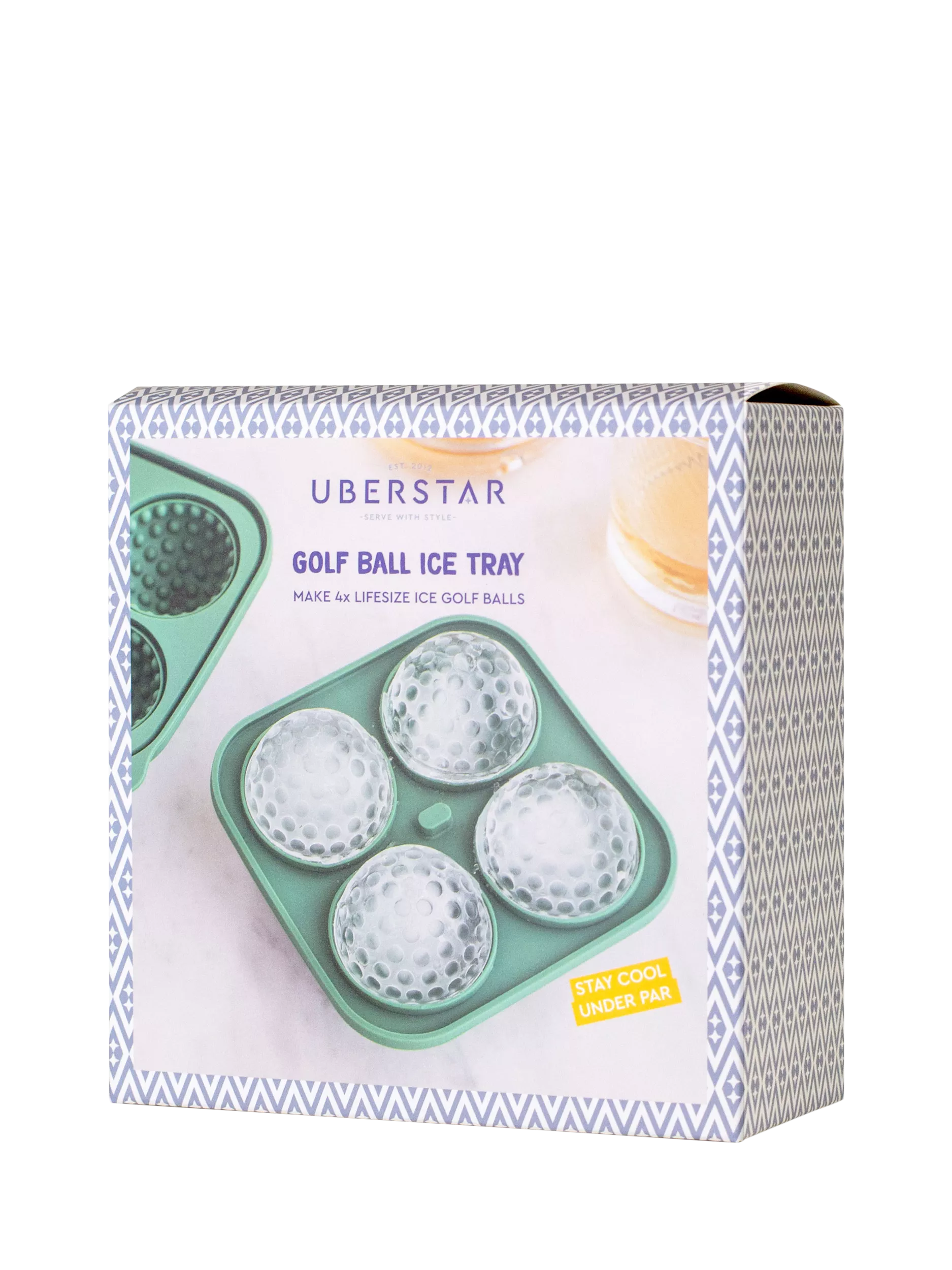 Uberstar golf ball ice mould 4 cubes (British brand)