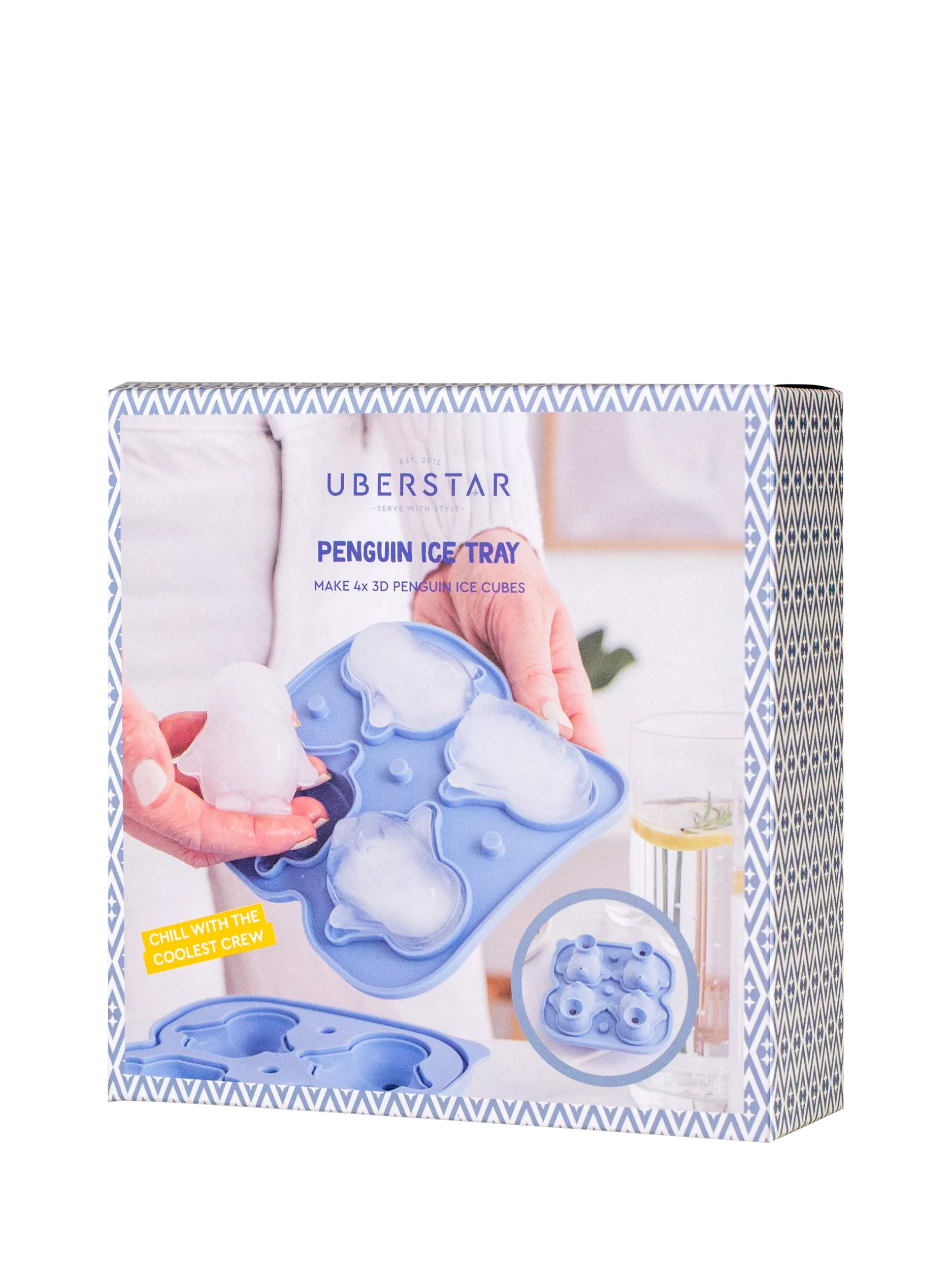 Uberstar silicone penguin ice cube mould 4 cavity (British brand)