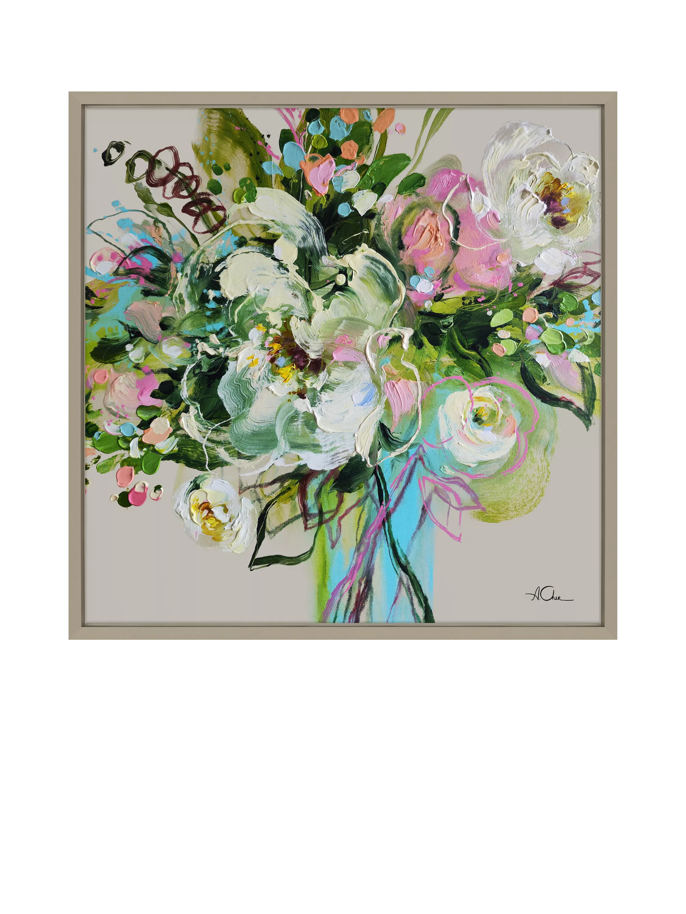 John Lewis Anna Cher floral framed canvas print 86cm - British product