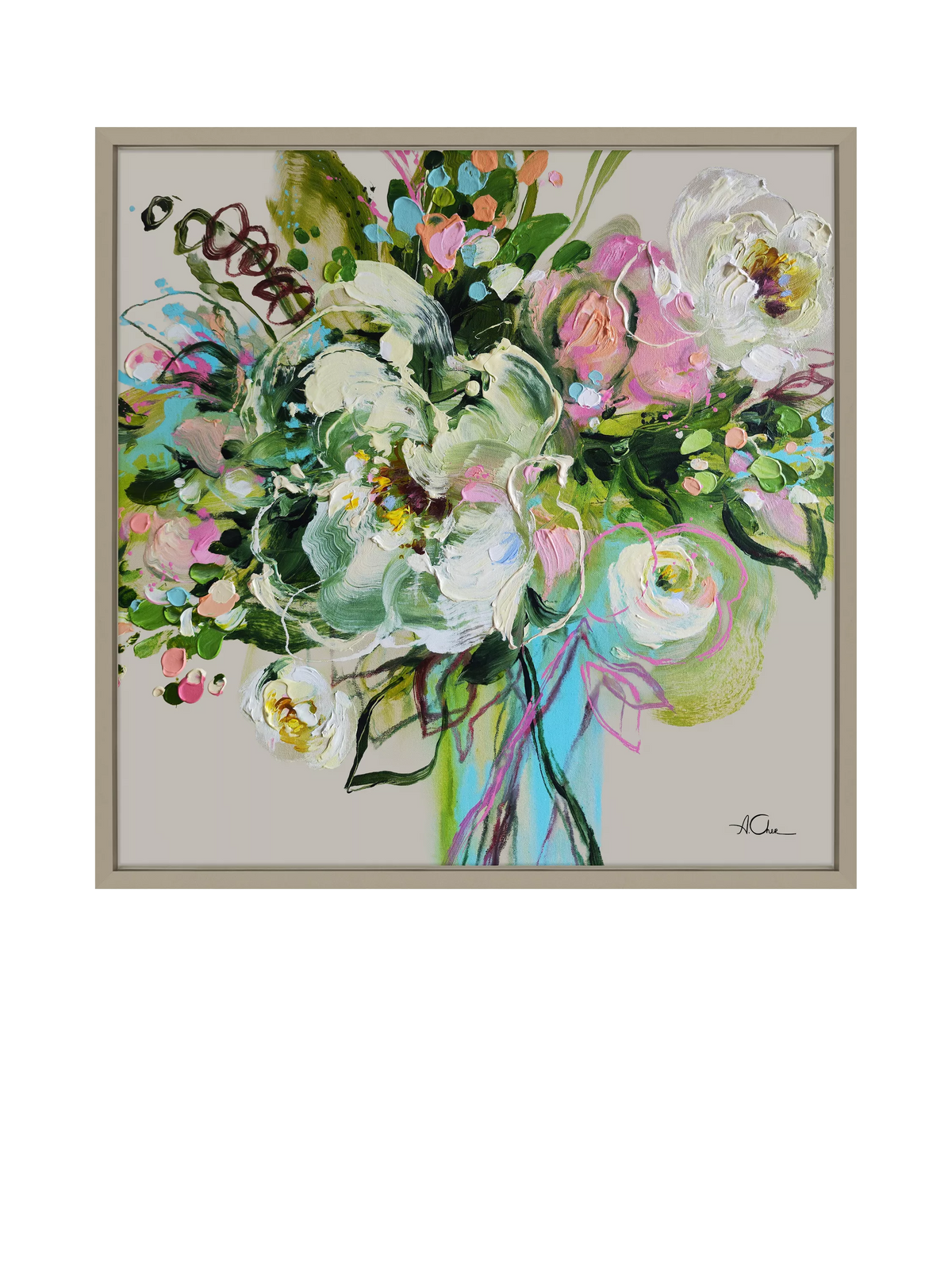 John Lewis Anna Cher floral framed canvas print 86cm - British product