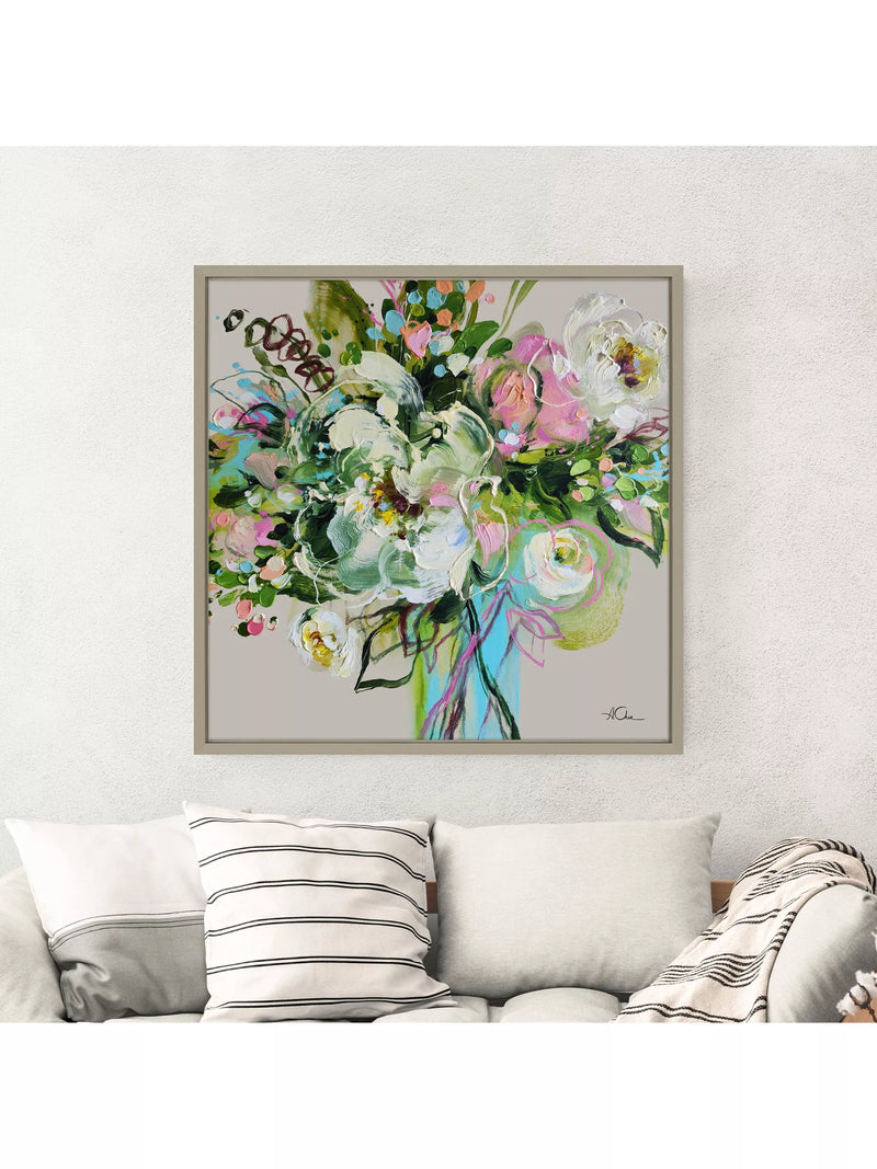 John Lewis Anna Cher floral framed canvas print 86cm - British product