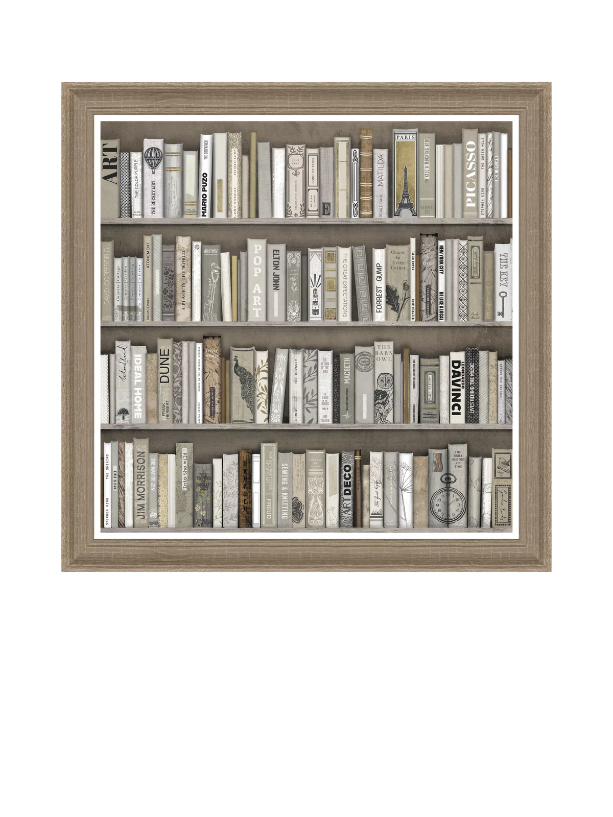 John Lewis Charlotte Oakley book collector framed print 79cm square - British product