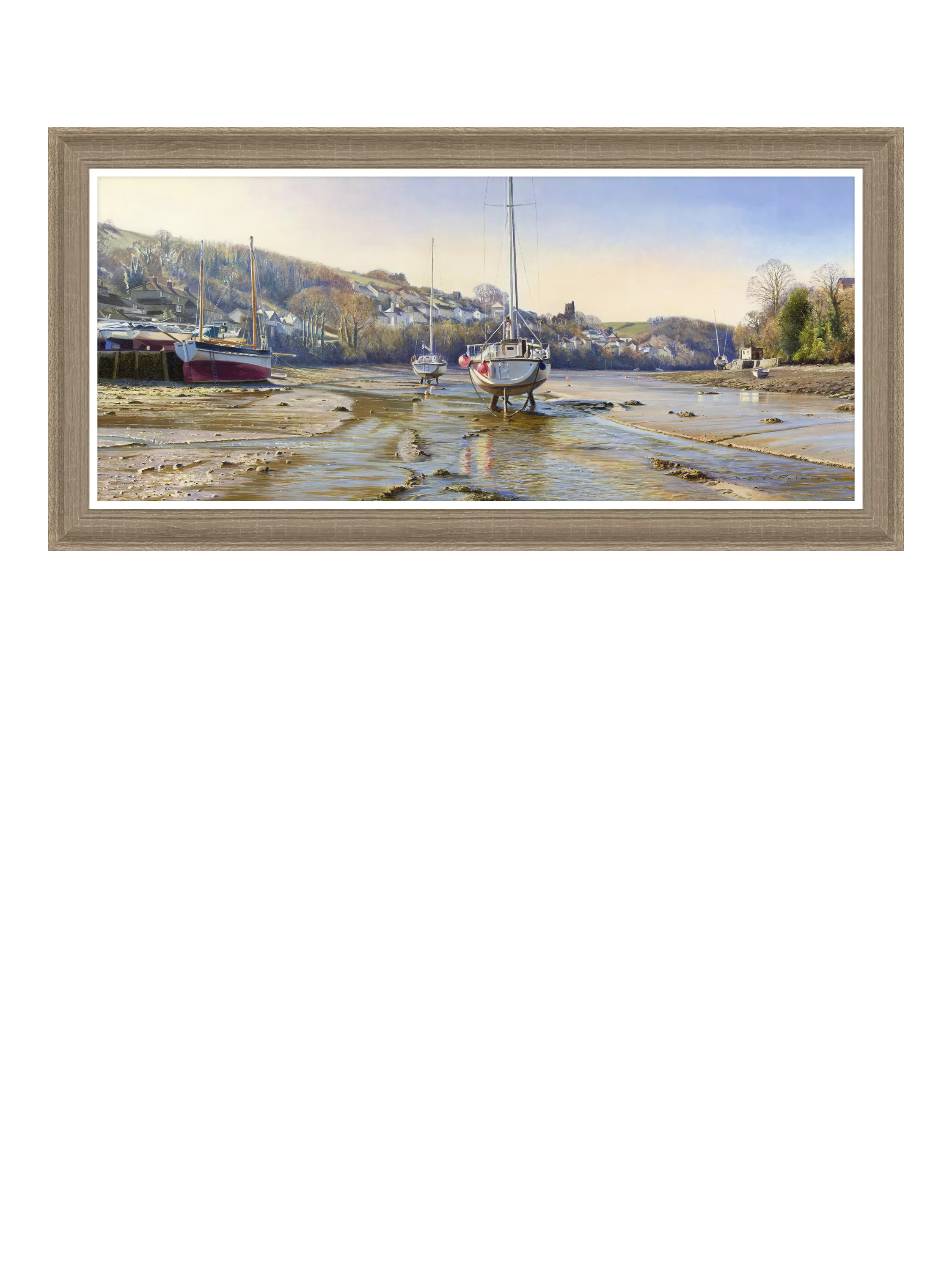 John Lewis Duncan Palmar Harbour Fleet framed print 109x54cm - British product