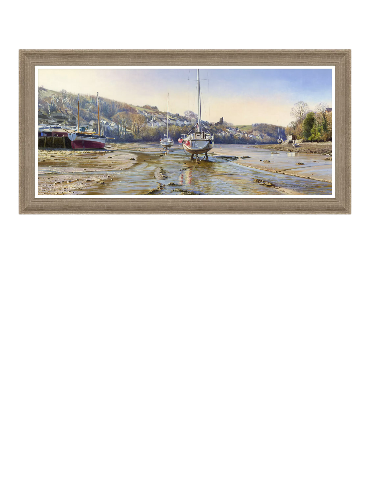 John Lewis Duncan Palmar Harbour Fleet framed print 109x54cm - British product
