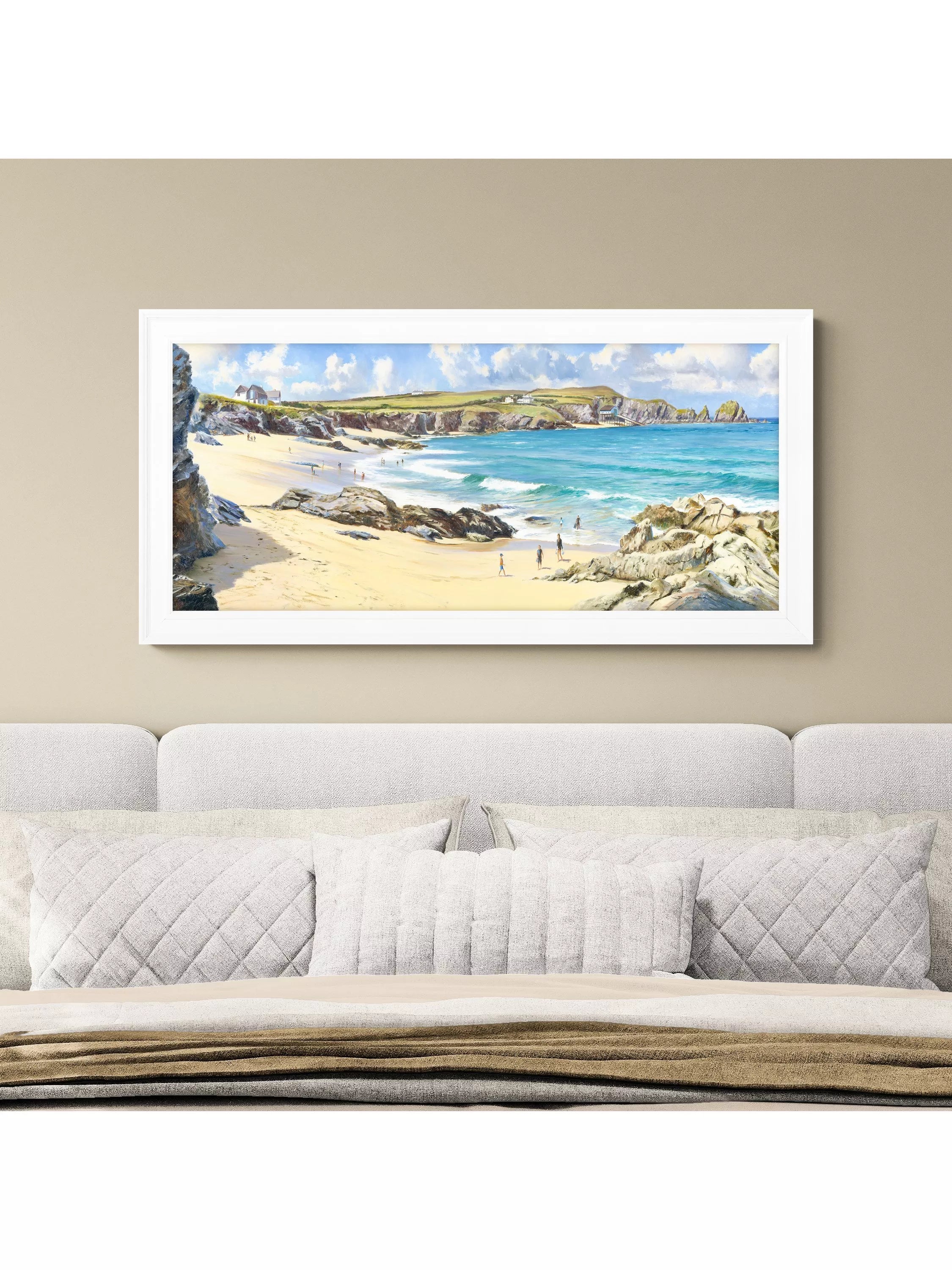 John Lewis Duncan Palmar Summer Surf framed print 109x54cm - British product