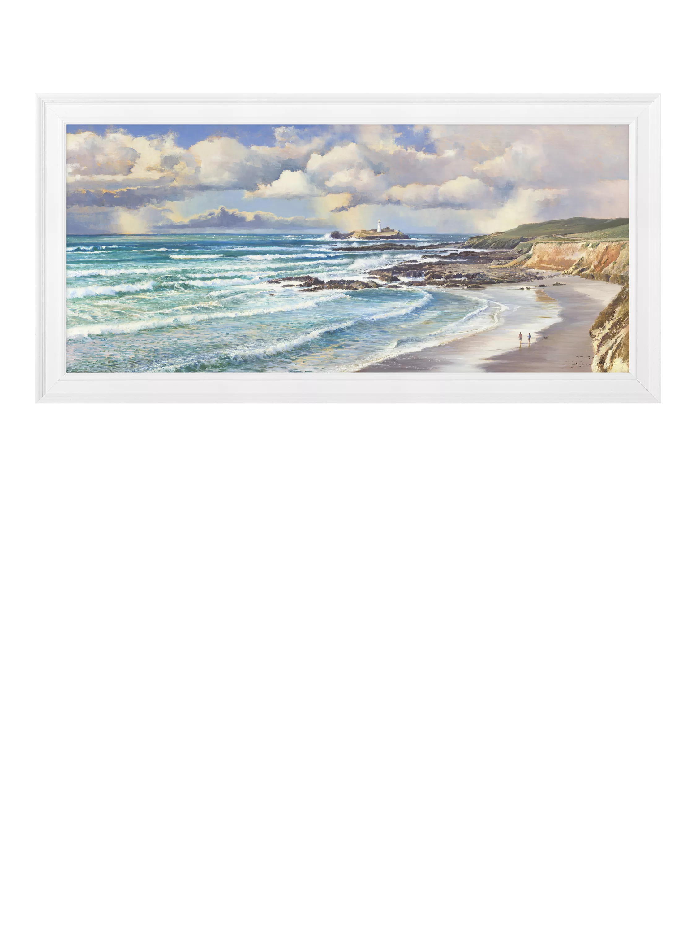 John Lewis Duncan Palmar Winter Surf framed print 109x54cm (British brand)