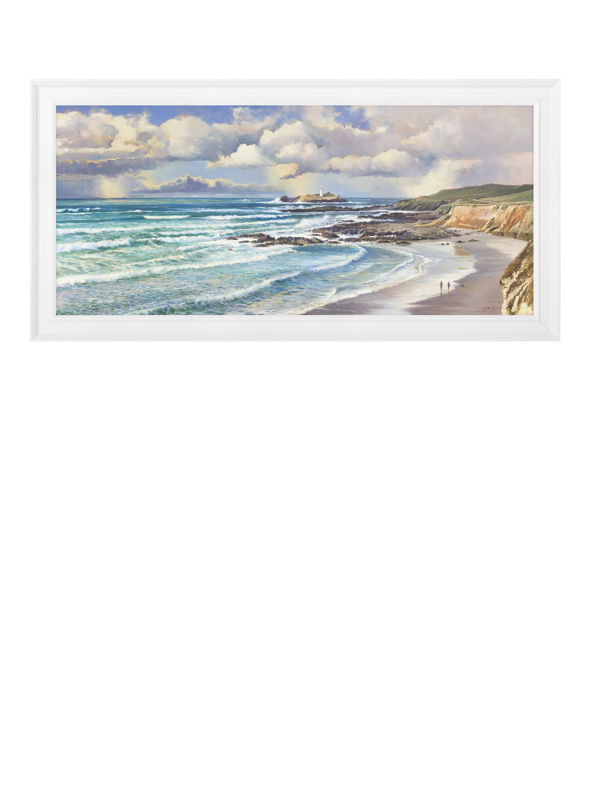 John Lewis Duncan Palmar Winter Surf framed print 109x54cm (British brand)