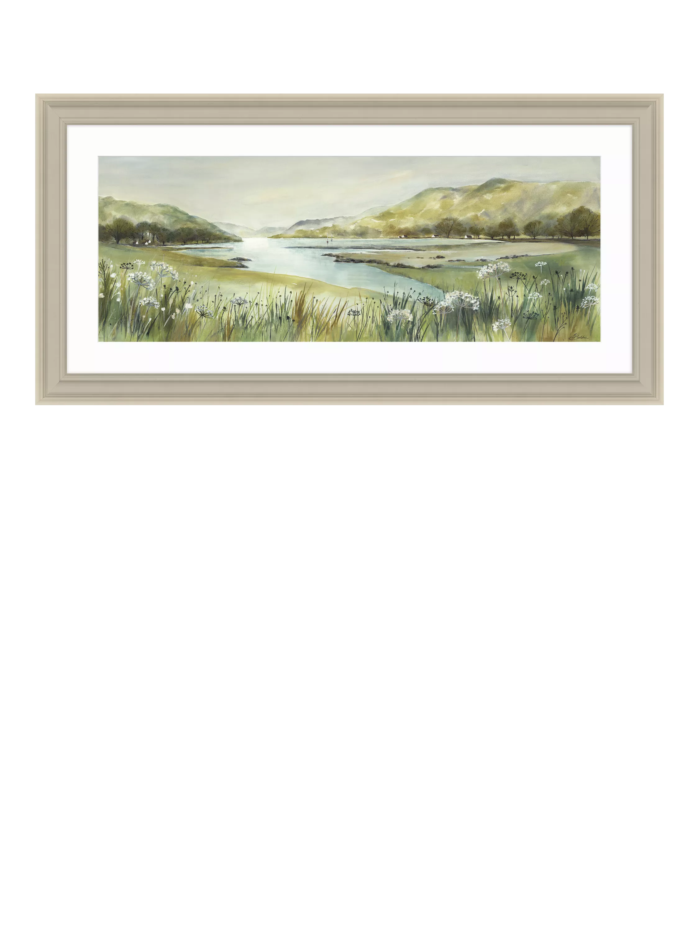 John Lewis pistachio pastel framed print 109x54cm, UK version