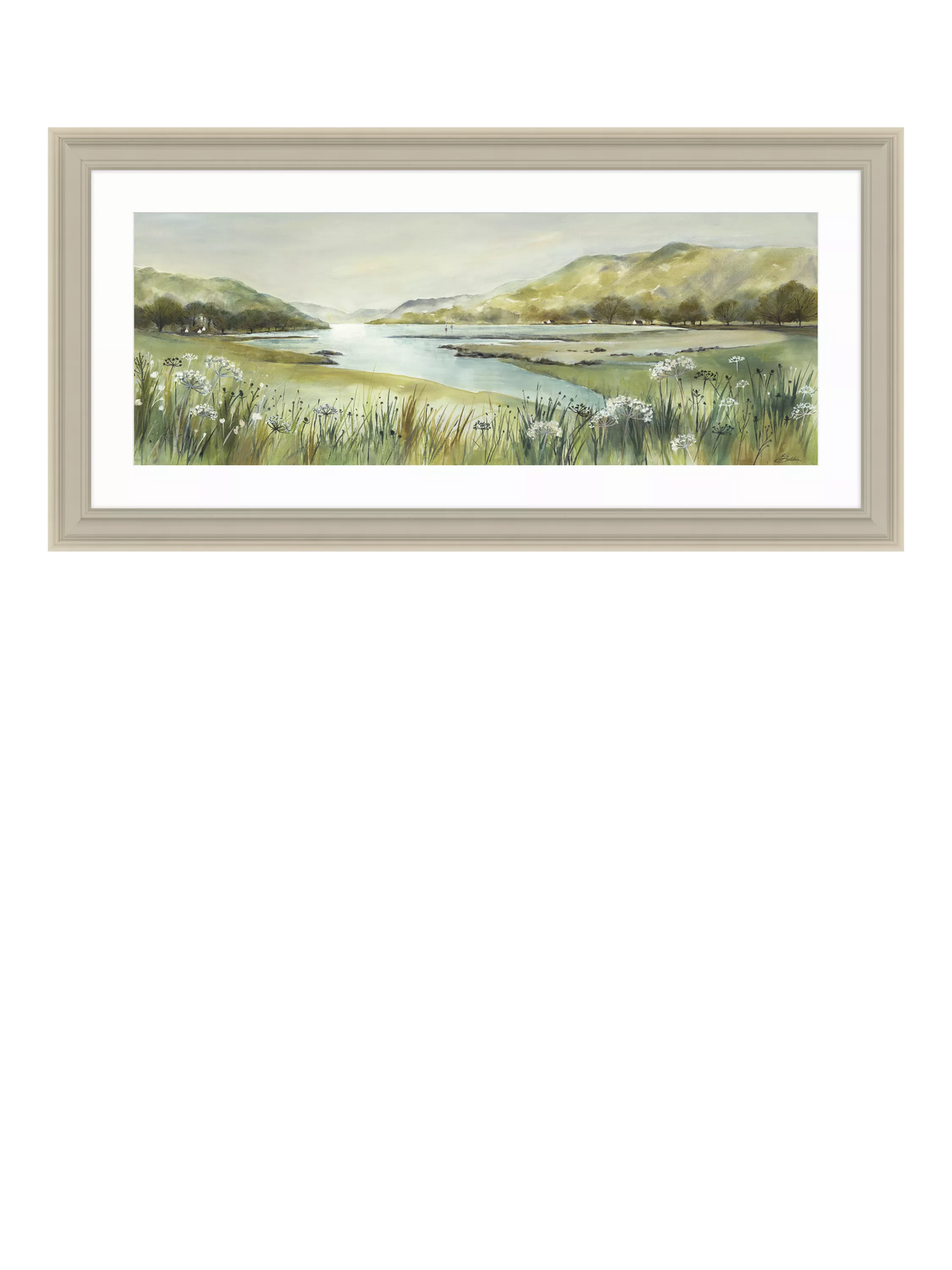 John Lewis pistachio pastel framed print 109x54cm, UK version