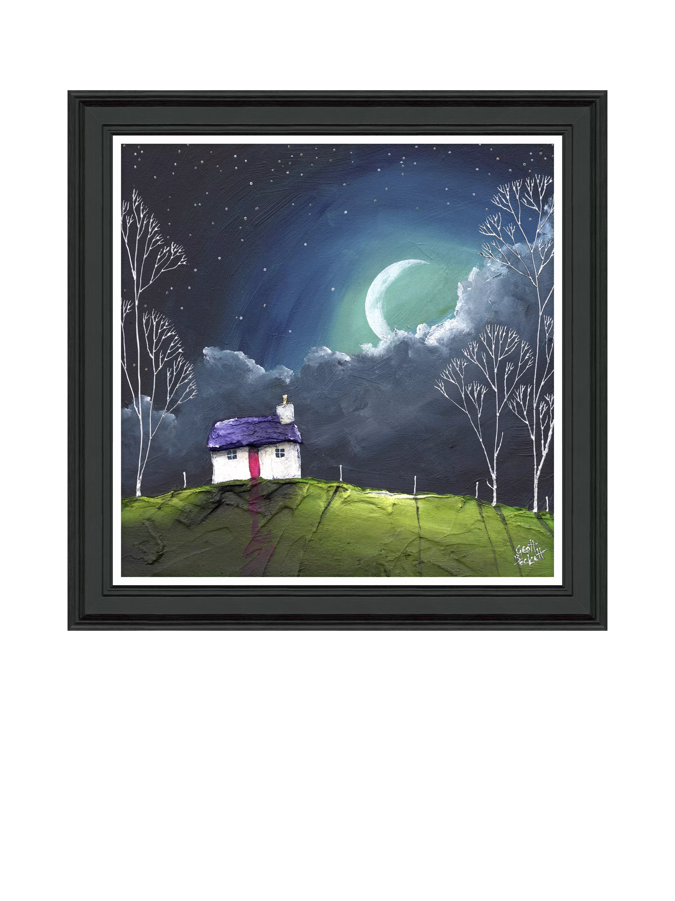 John Lewis Geoff Beckett Crescent Nights framed print 67x67cm (British brand)