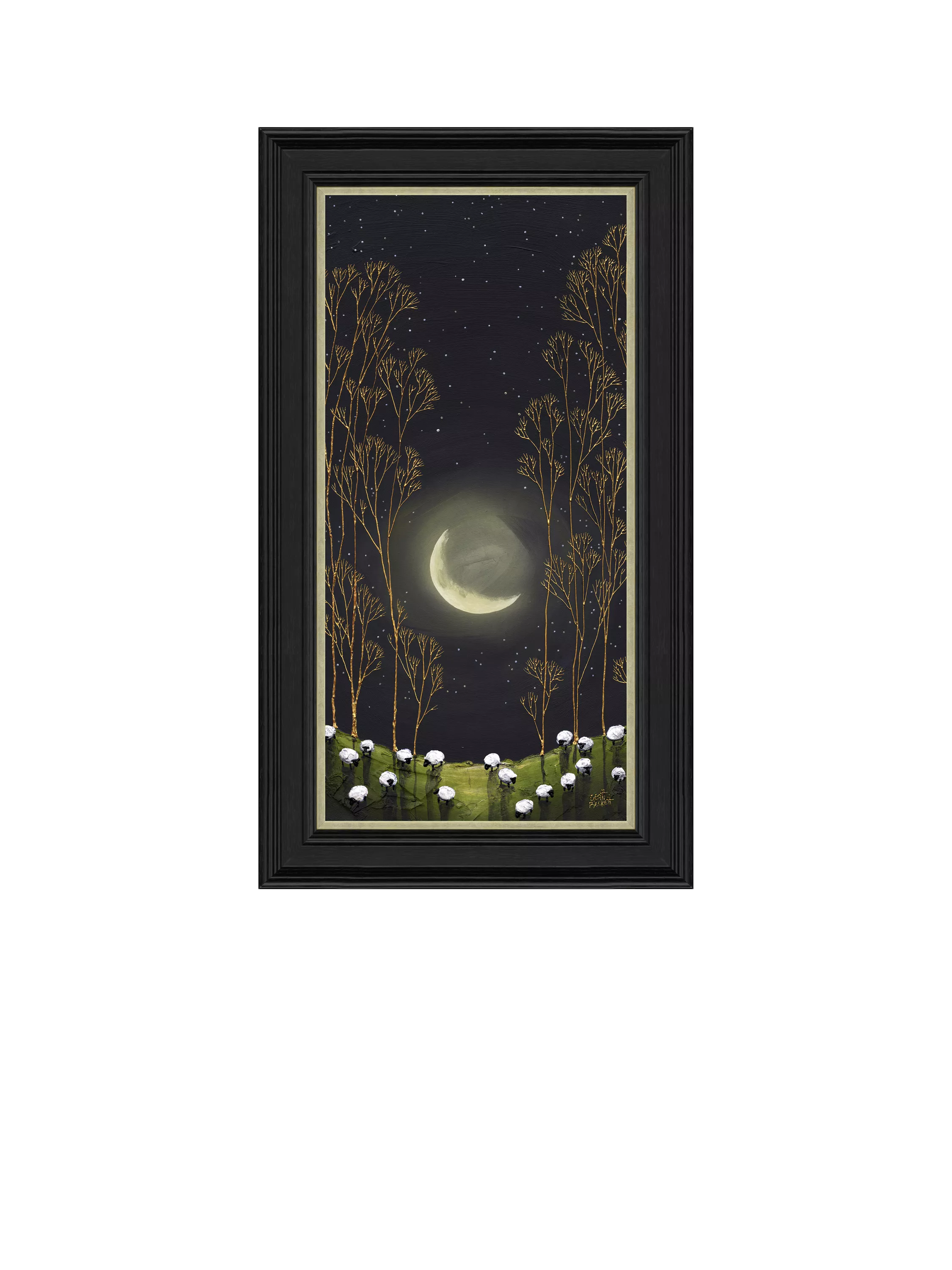 John Lewis Luna Gold framed print 40x70cm, imported from the UK