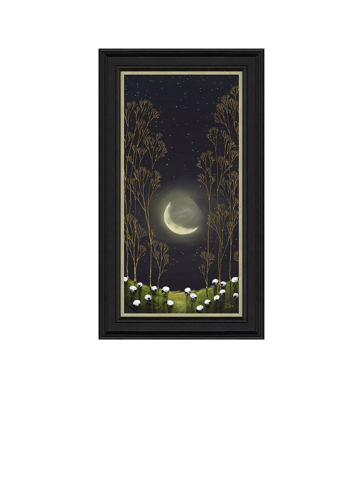 John Lewis Luna Gold framed print 40x70cm, imported from the UK