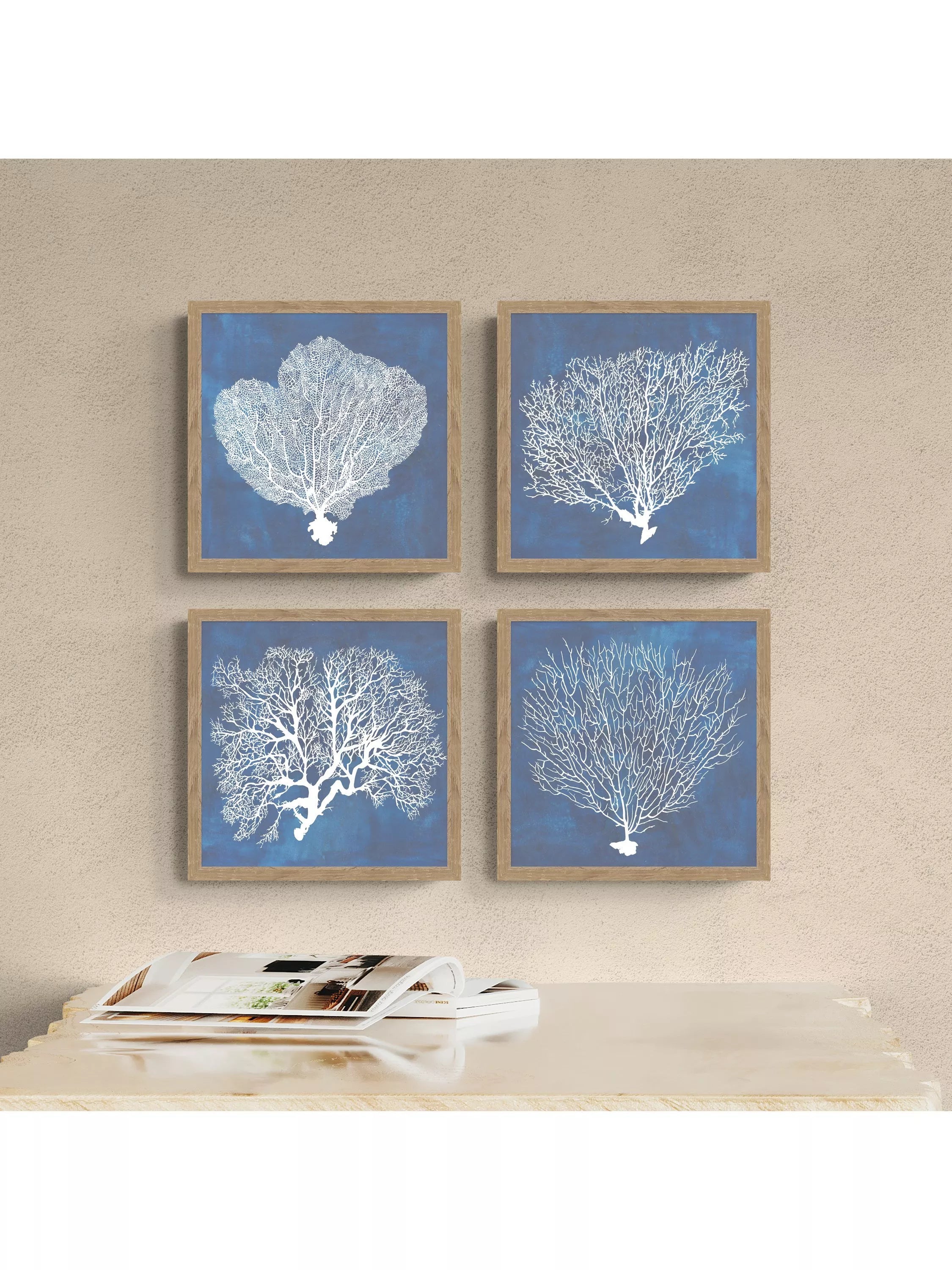 John Lewis framed print coral 32x32cm (British brand)