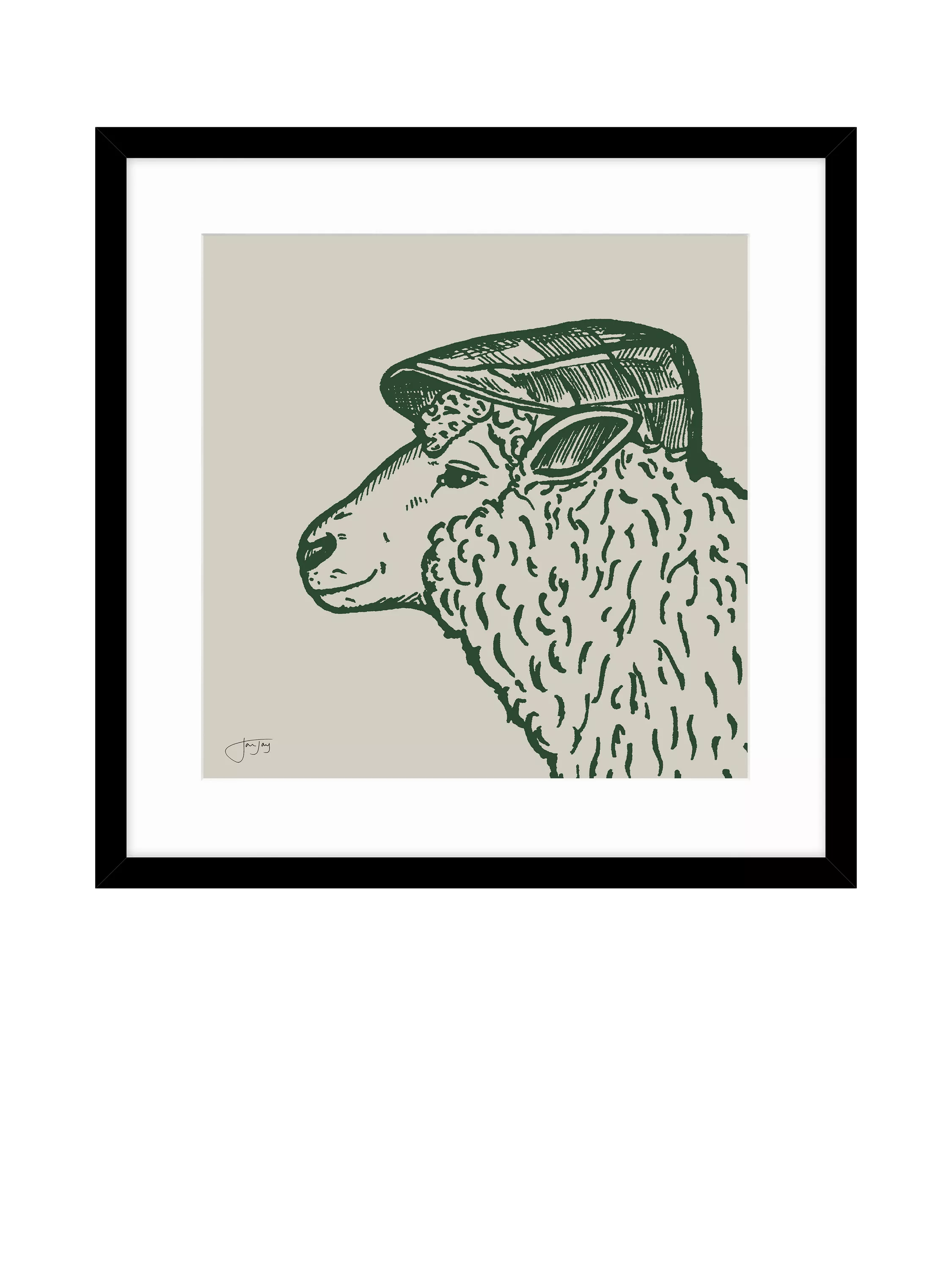 John Lewis Ivor Sheep framed print - British product