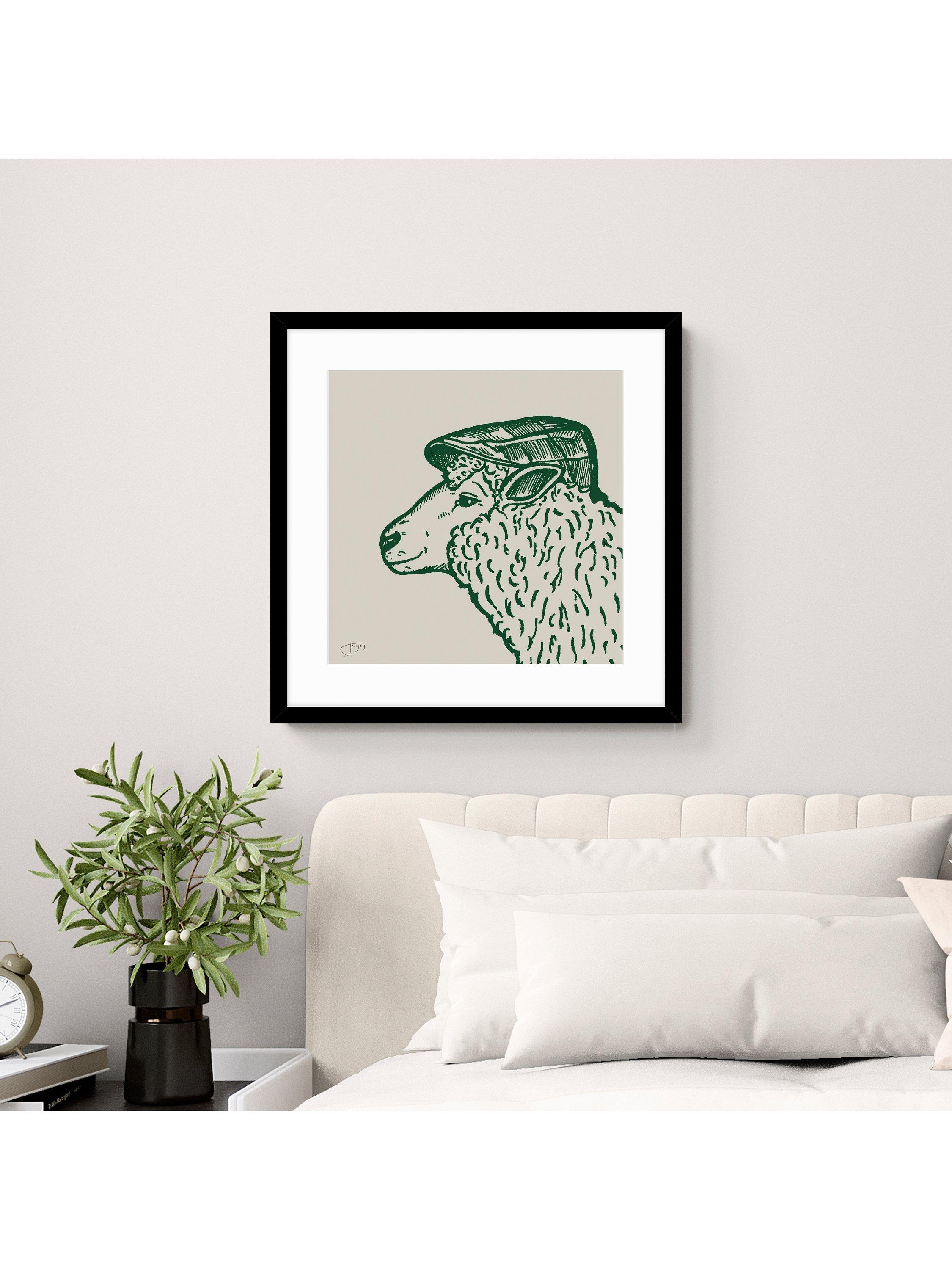 John Lewis Ivor Sheep framed print - British product