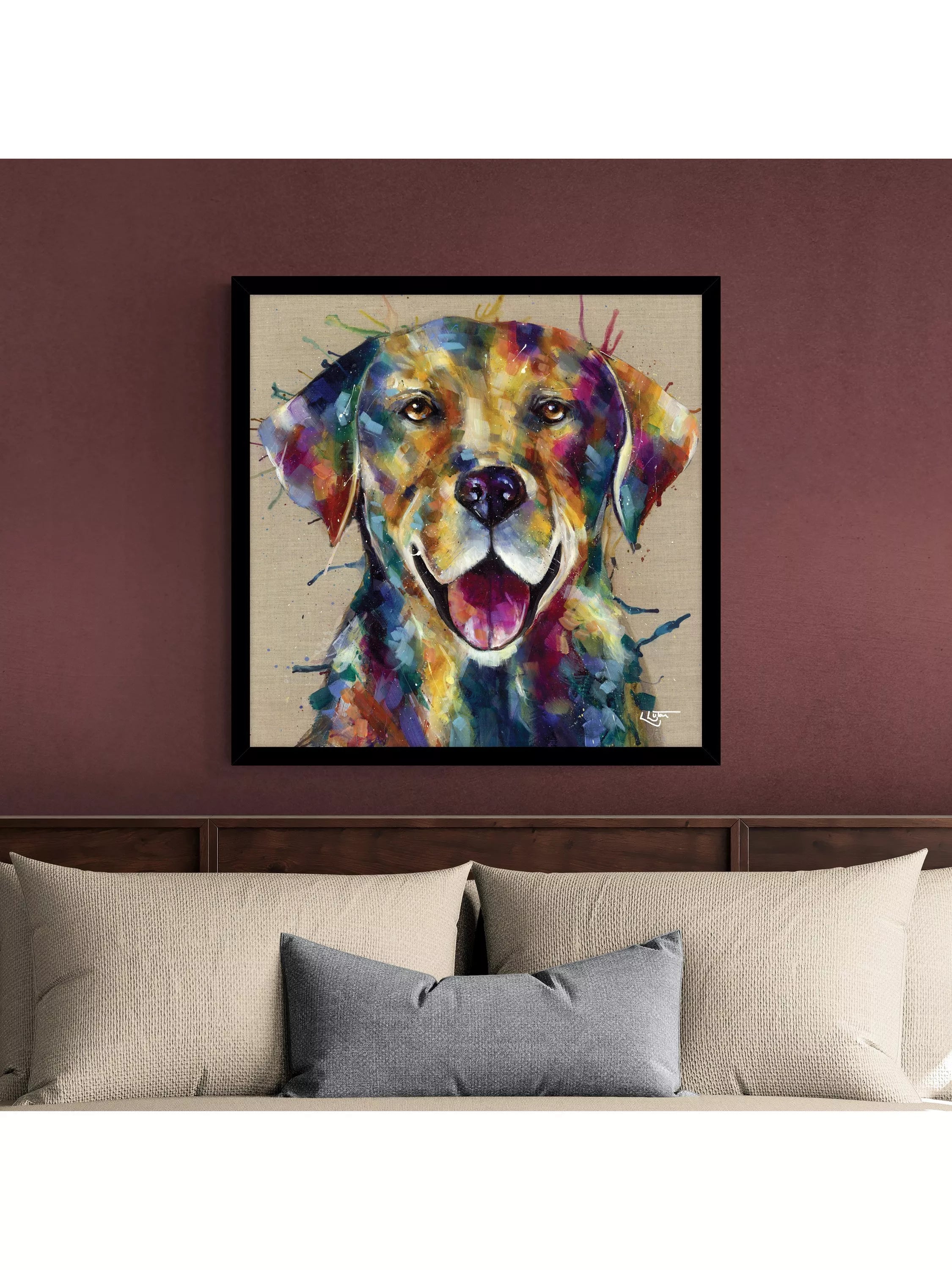 John Lewis framed print Bella Labrador 74cm - British product