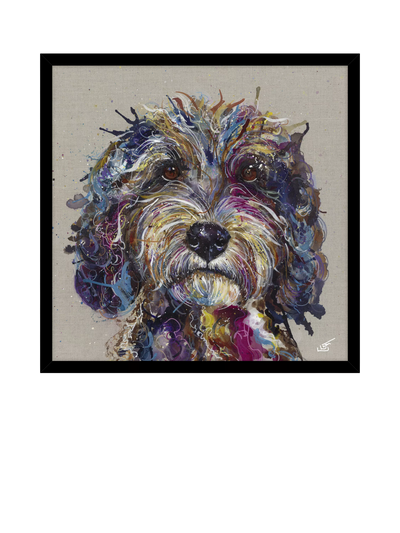 John Lewis John Lewis Louise Luton 'Bumbles Cockapoo' Framed Print, 74 x 74cm- Buy online at McGrocer