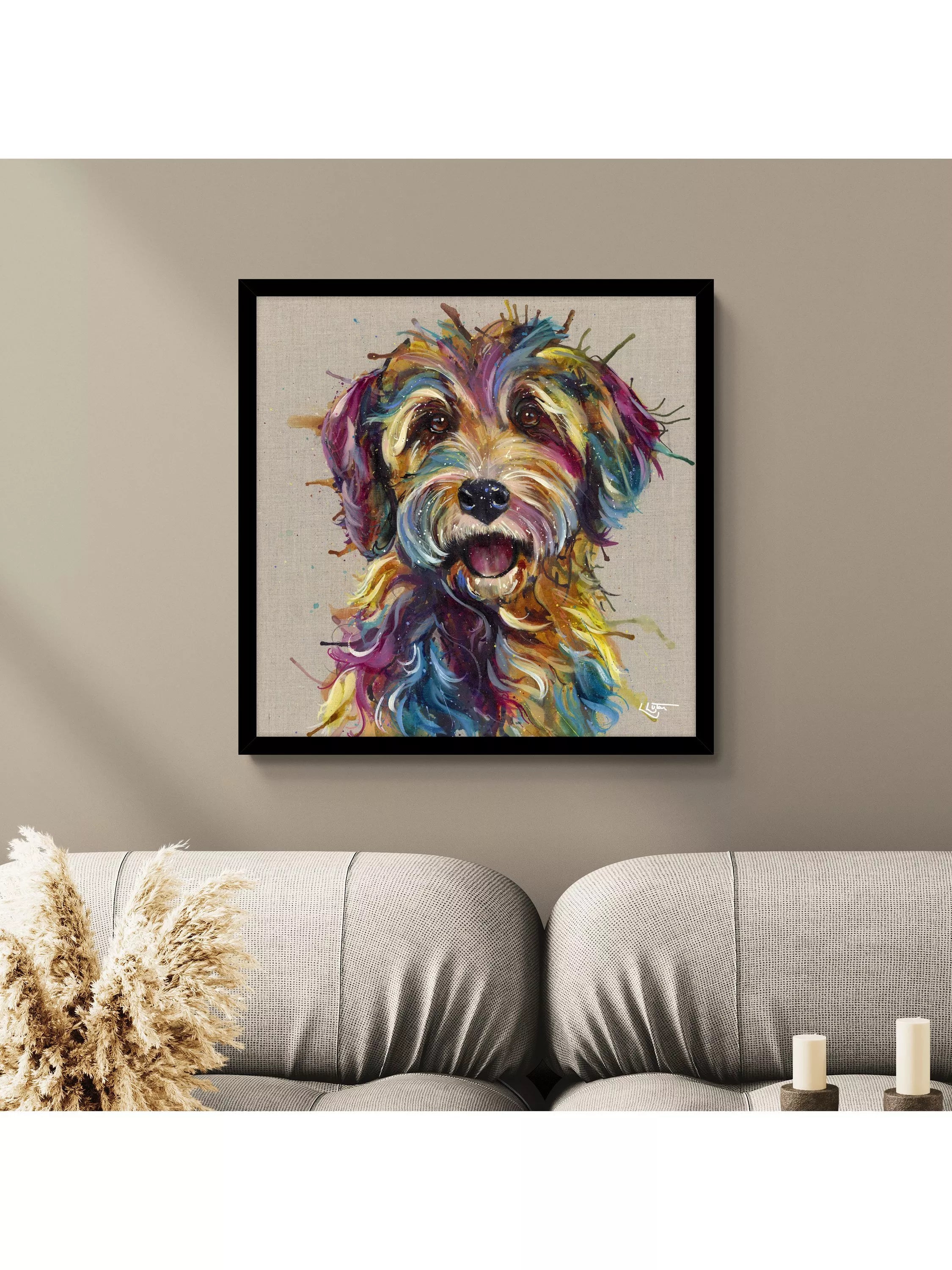 John Lewis framed print Luna Doodle 74x74cm (British brand)