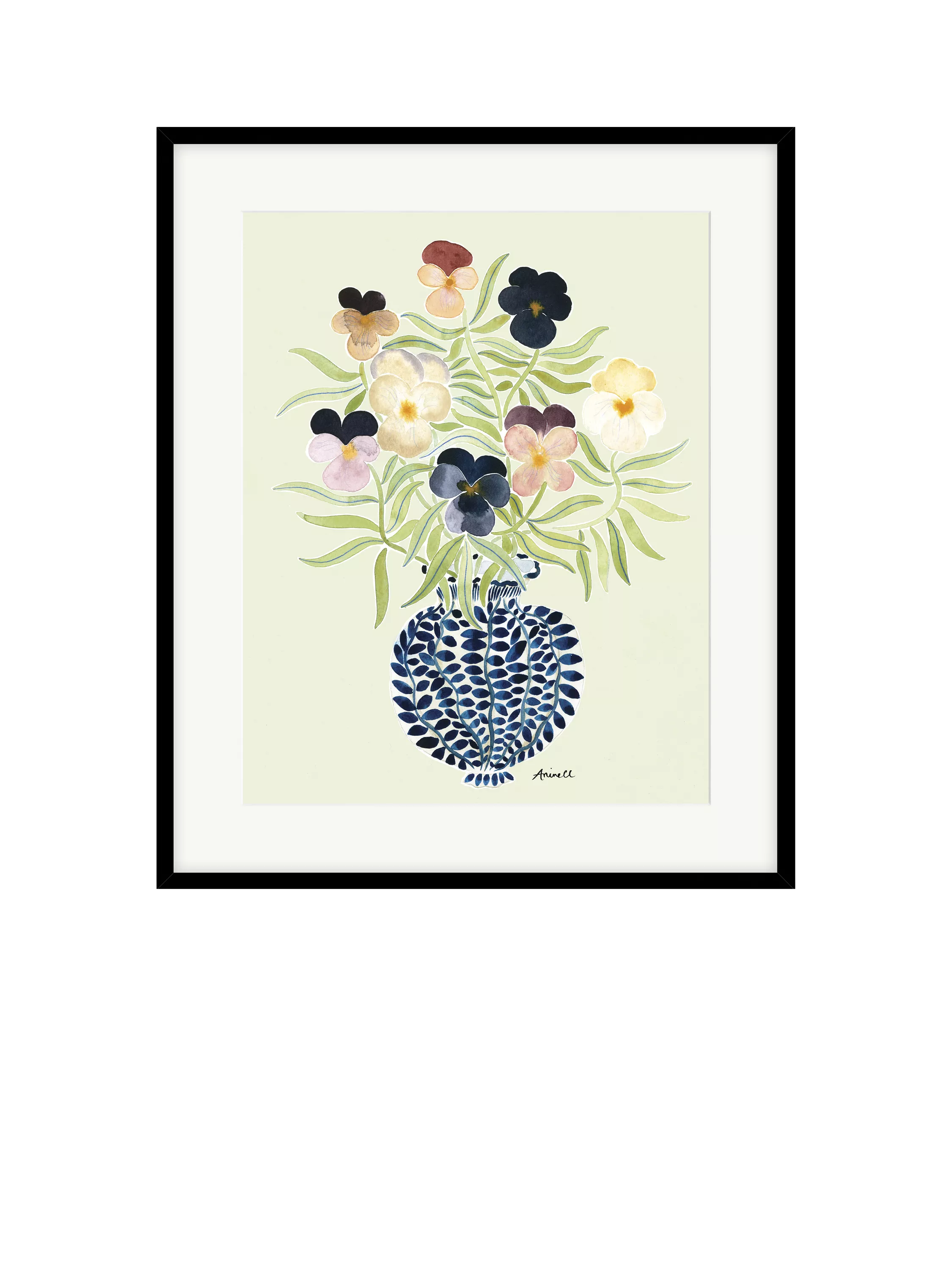 John Lewis framed print Spring Pansies 52x62cm - British product