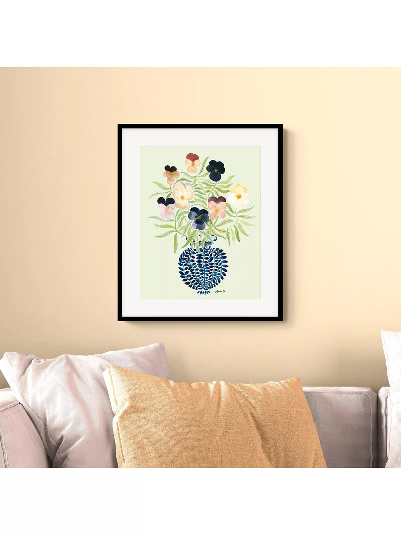 John Lewis framed print Spring Pansies 52x62cm - British product