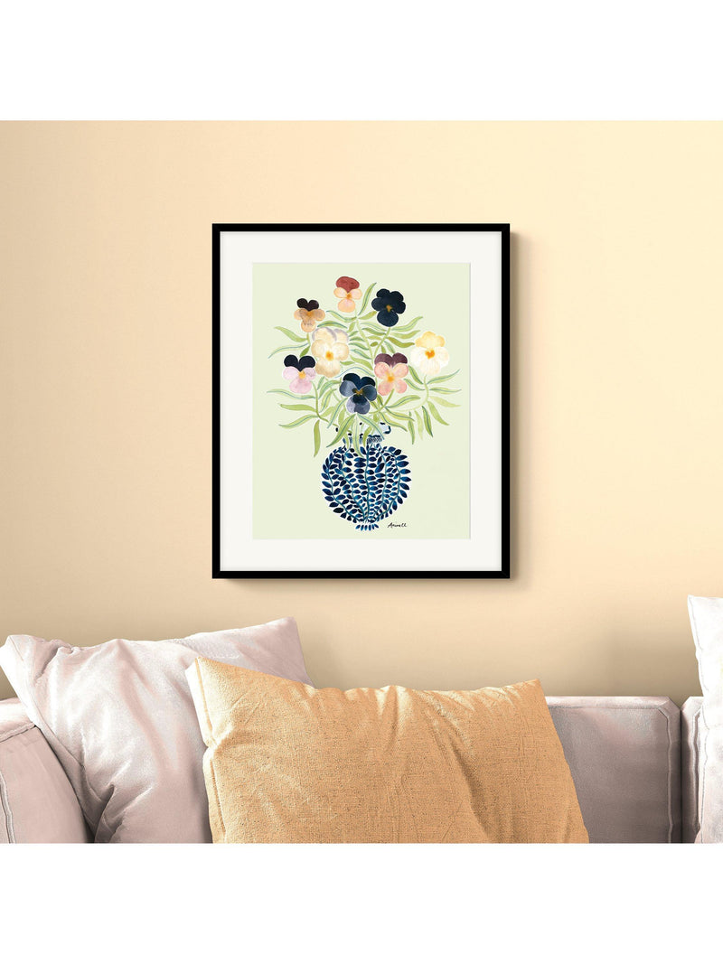 John Lewis framed print Spring Pansies 52x62cm - British product