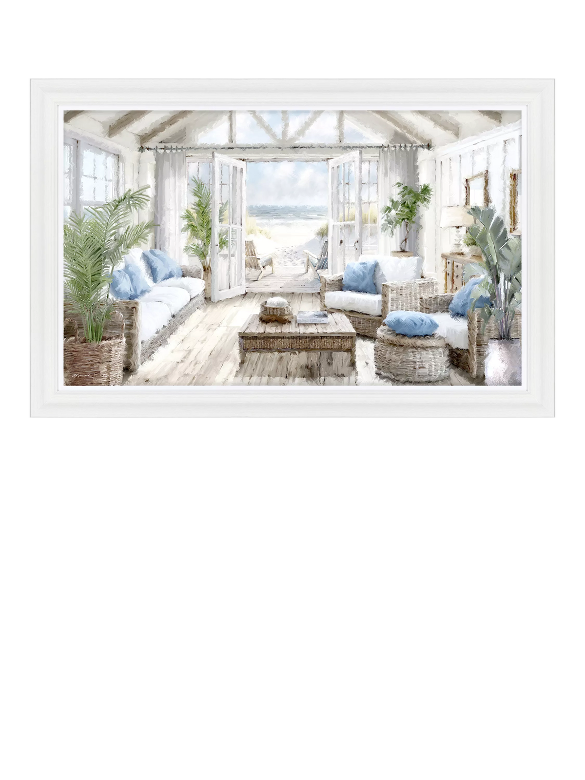 John Lewis Beach House framed print 113x73 cm, imported from the UK