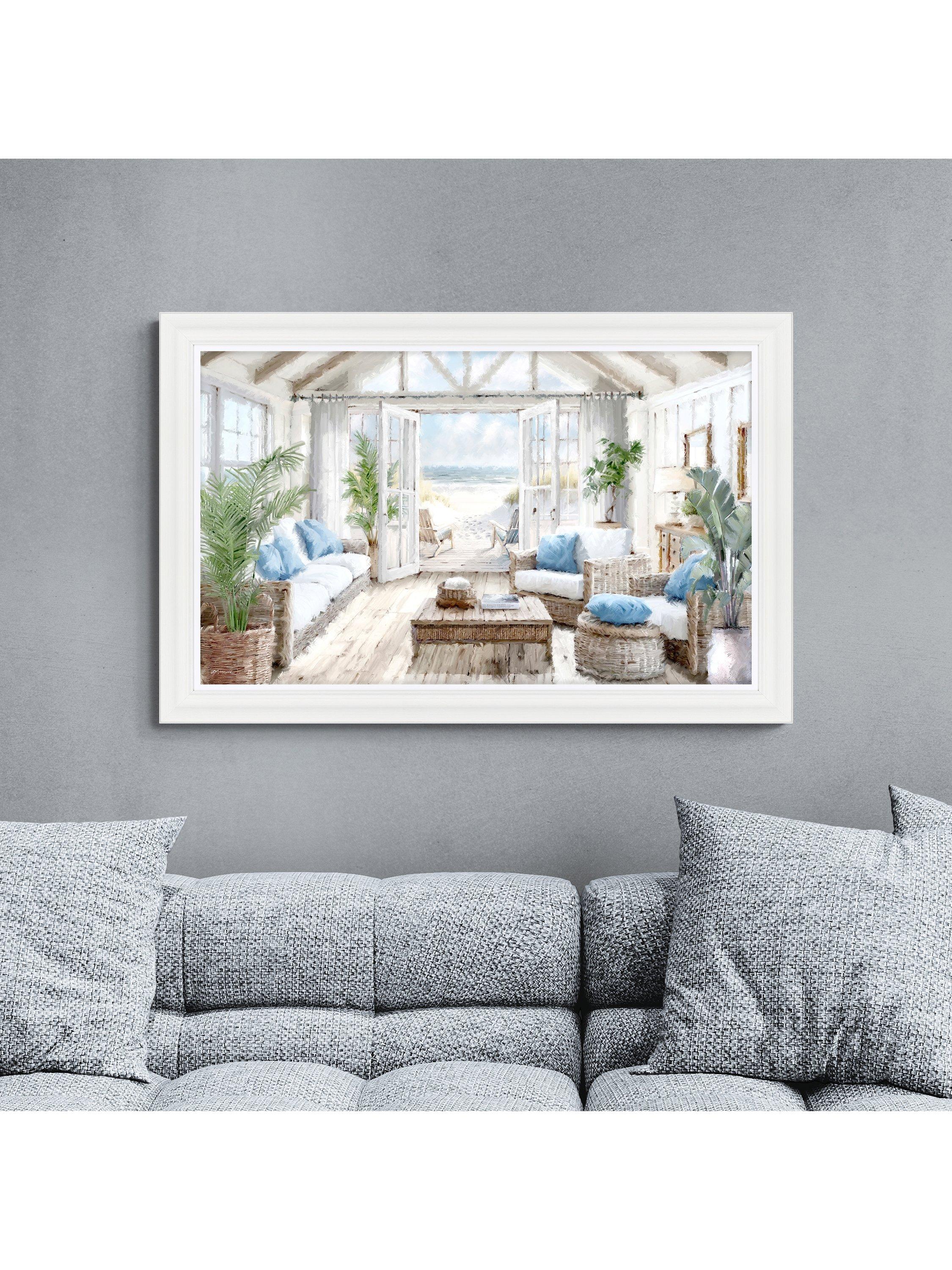 John Lewis Beach House framed print 113x73 cm, imported from the UK