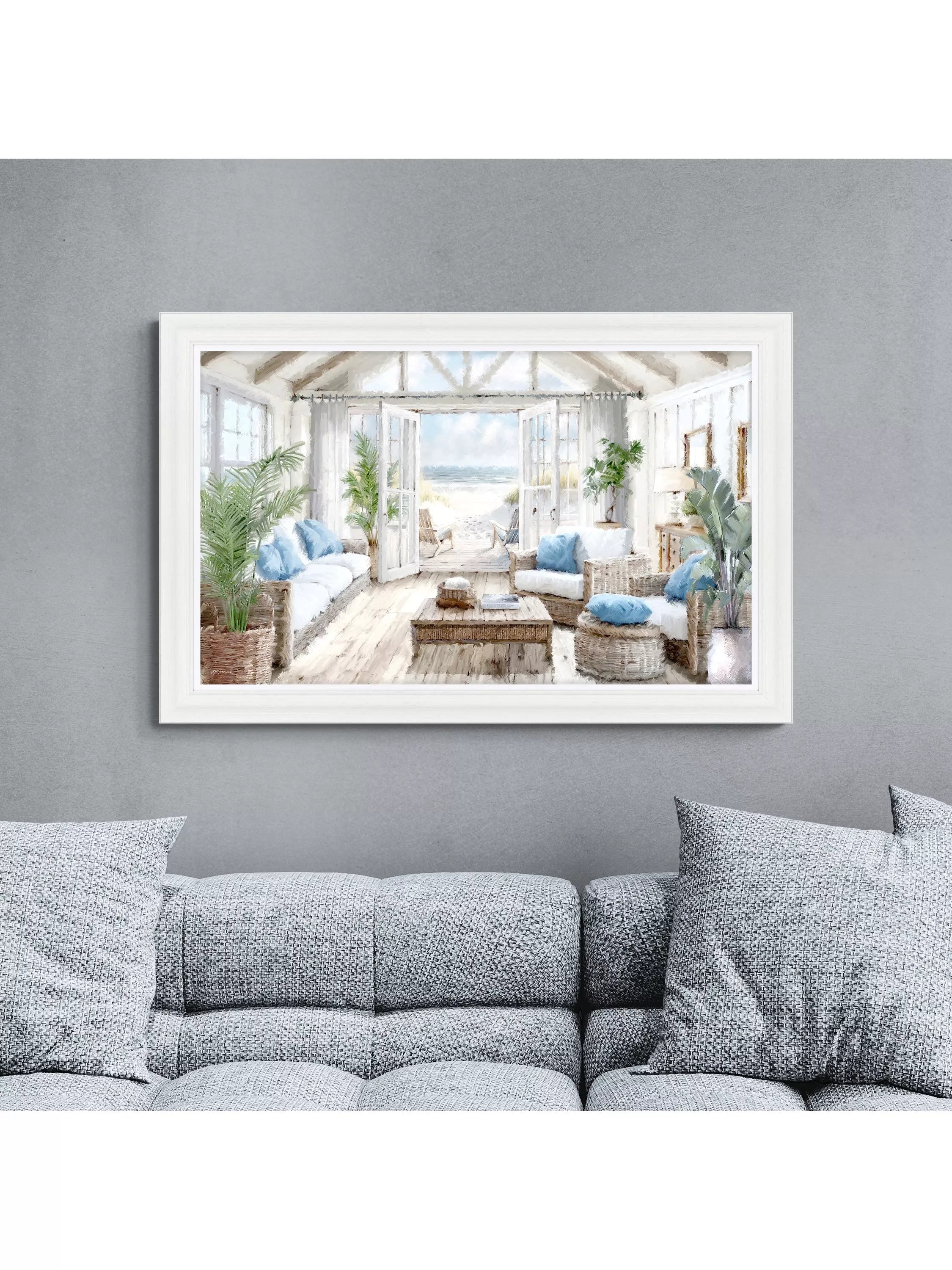 John Lewis Beach House framed print 113x73 cm, imported from the UK