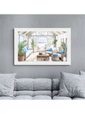 John Lewis Beach House framed print 113x73 cm, imported from the UK