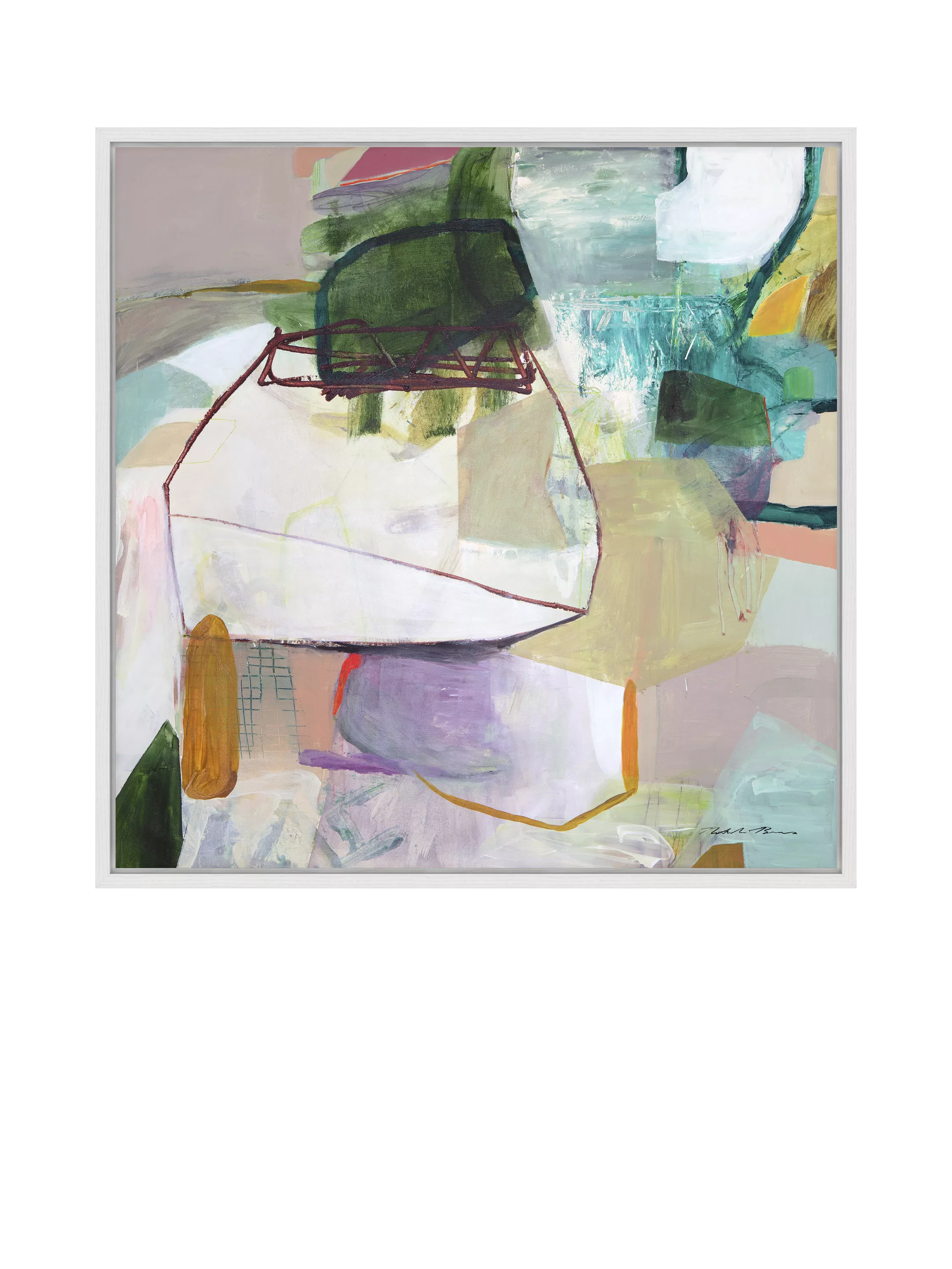 John Lewis canvas print Green Obsidian 106x106 cm, imported from the UK