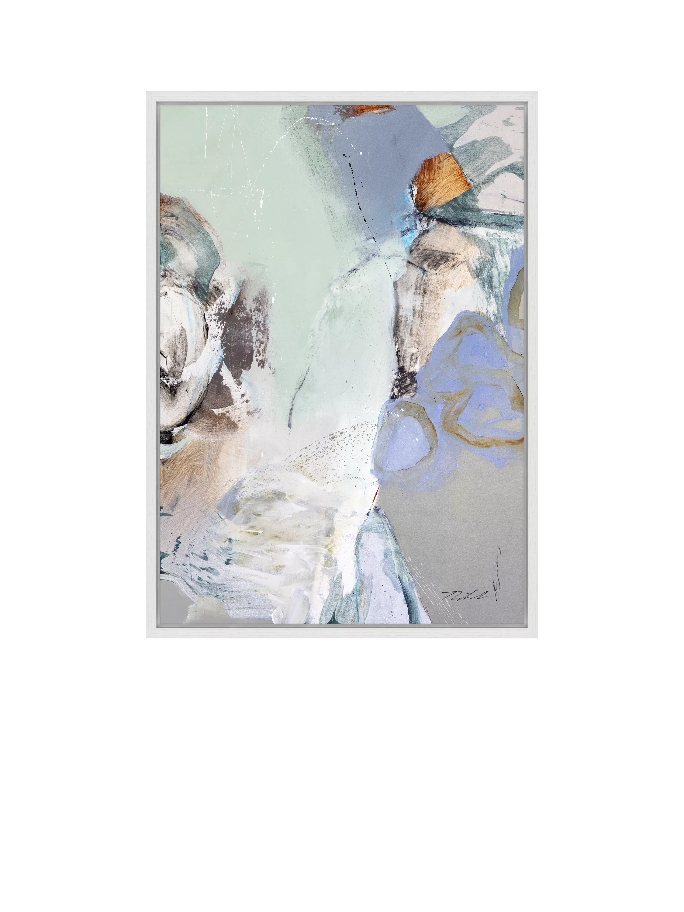 John Lewis Green Rose abstract canvas print 76x106cm, imported from the UK