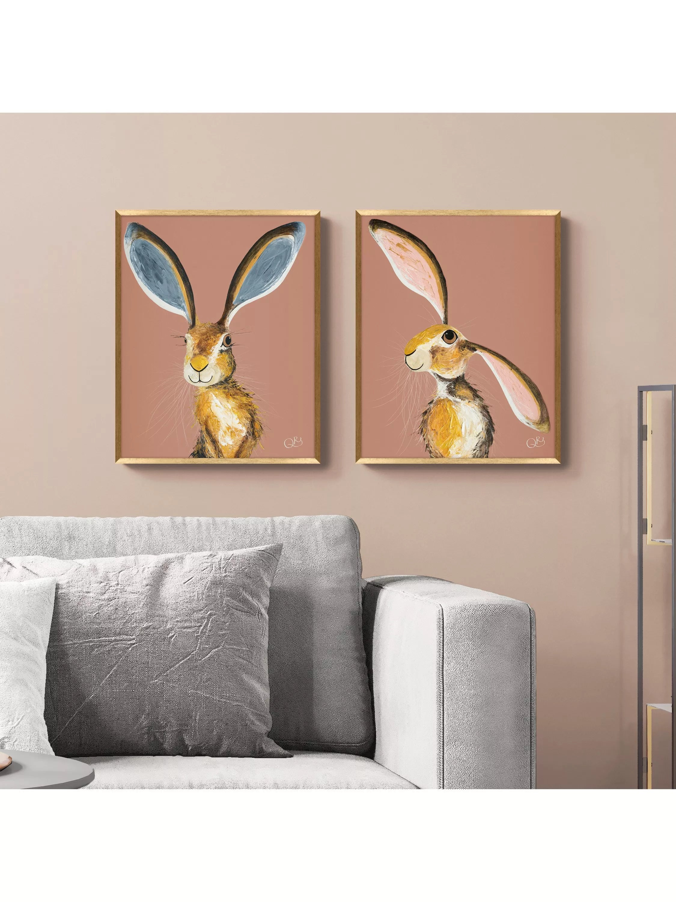 John Lewis framed print set Marley & Maisie 52x42cm, imported from the UK