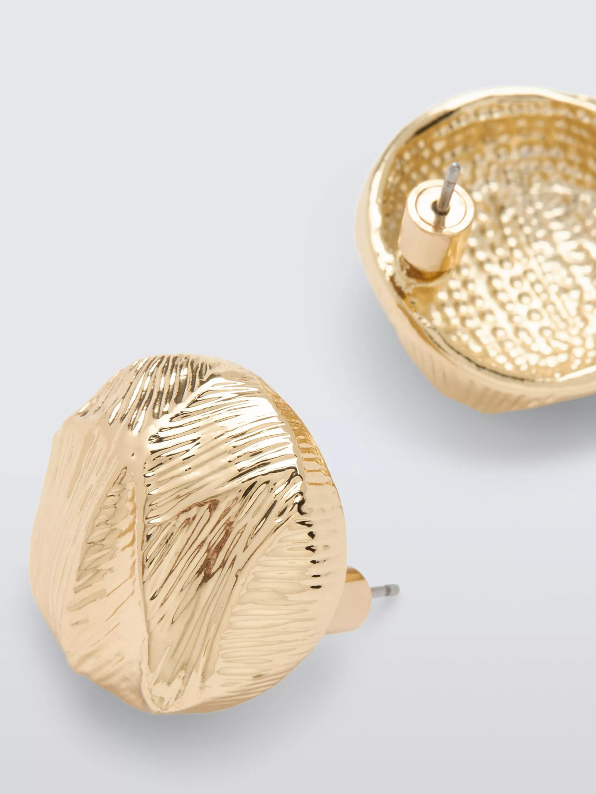 John Lewis gold plated circle stud earrings, imported from the UK