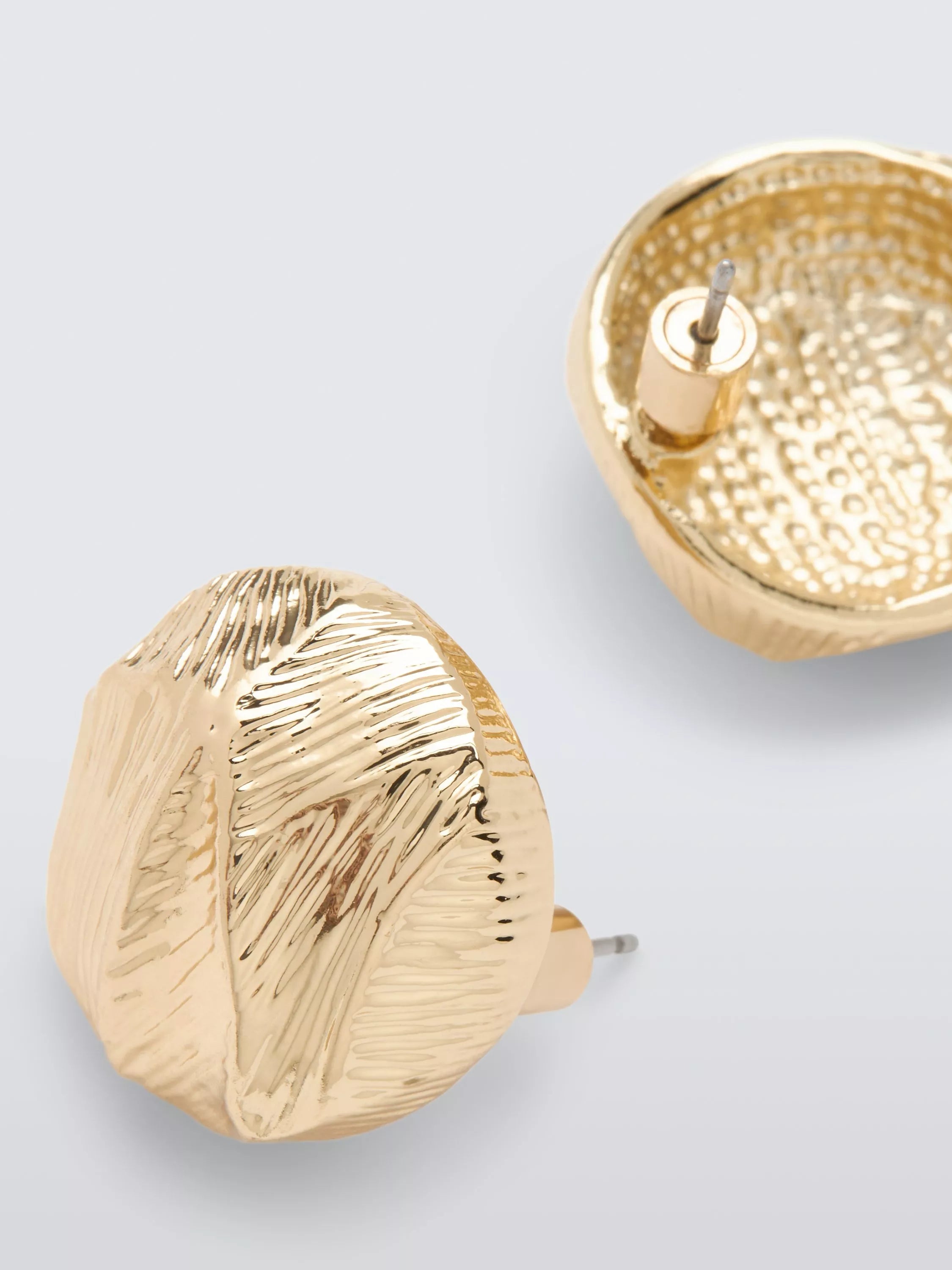 John Lewis gold plated circle stud earrings, imported from the UK