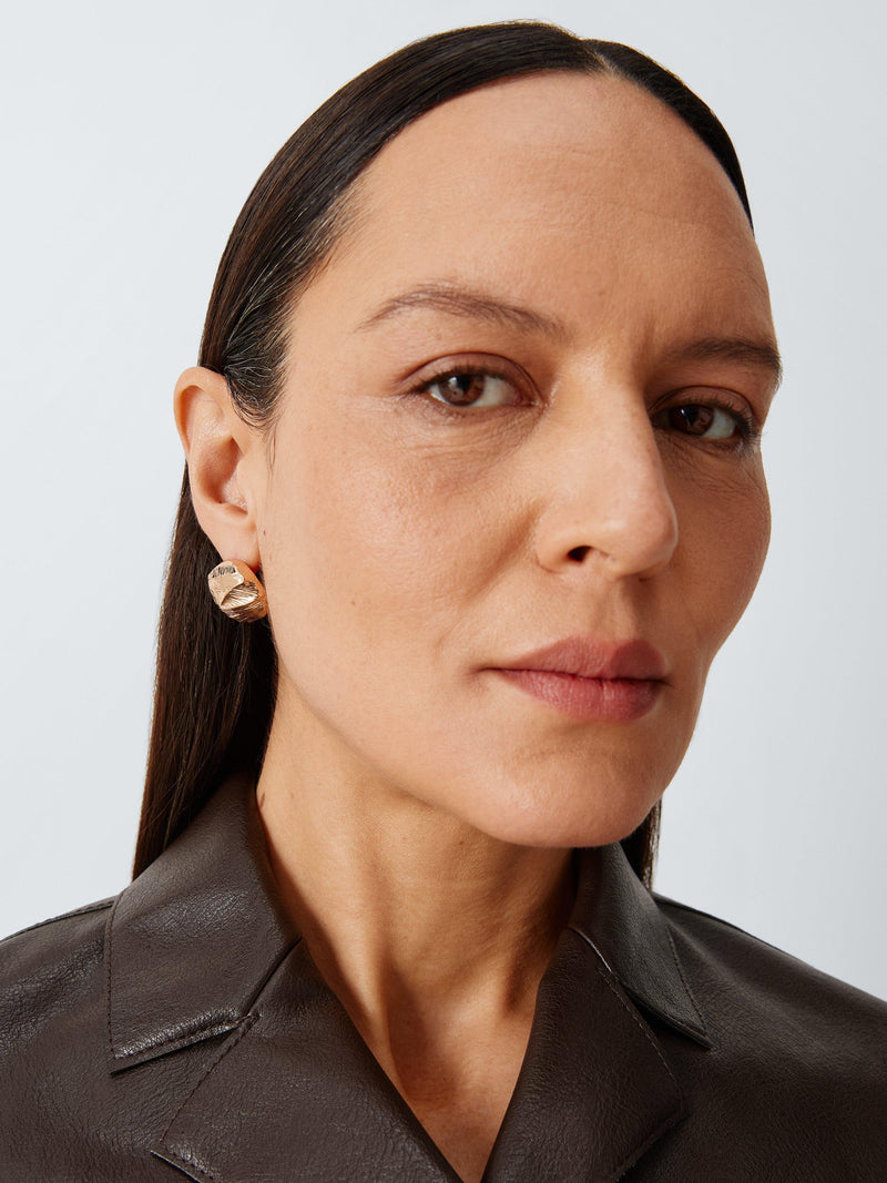 John Lewis gold plated circle stud earrings, imported from the UK