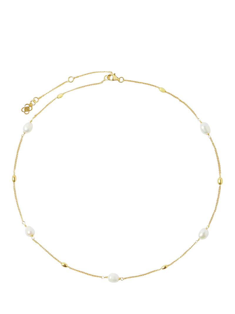 Ottoman Hands pearl and chain necklace 50cm (British brand)