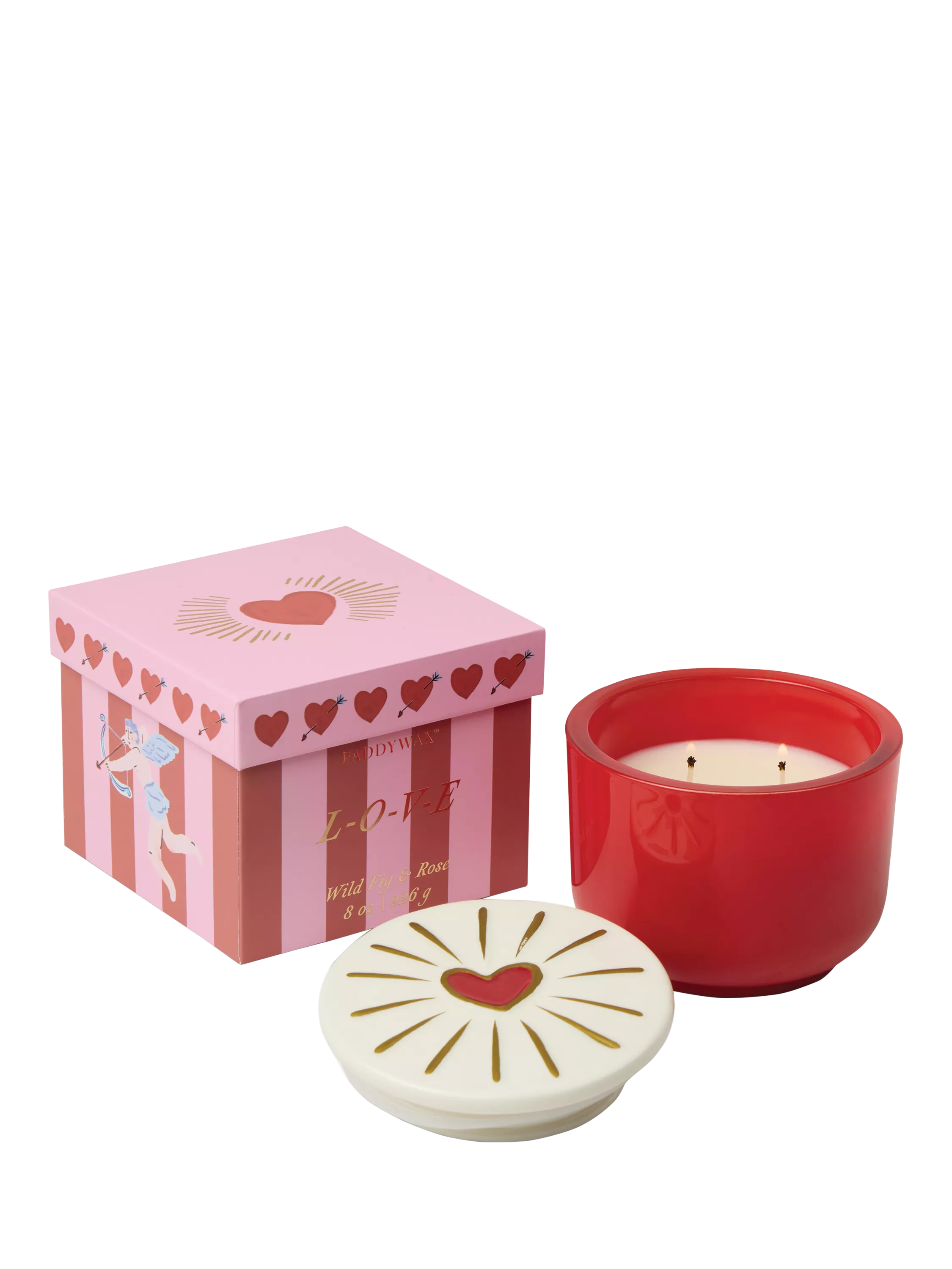 Paddywax heart candle Fig Rose 850g, UK version