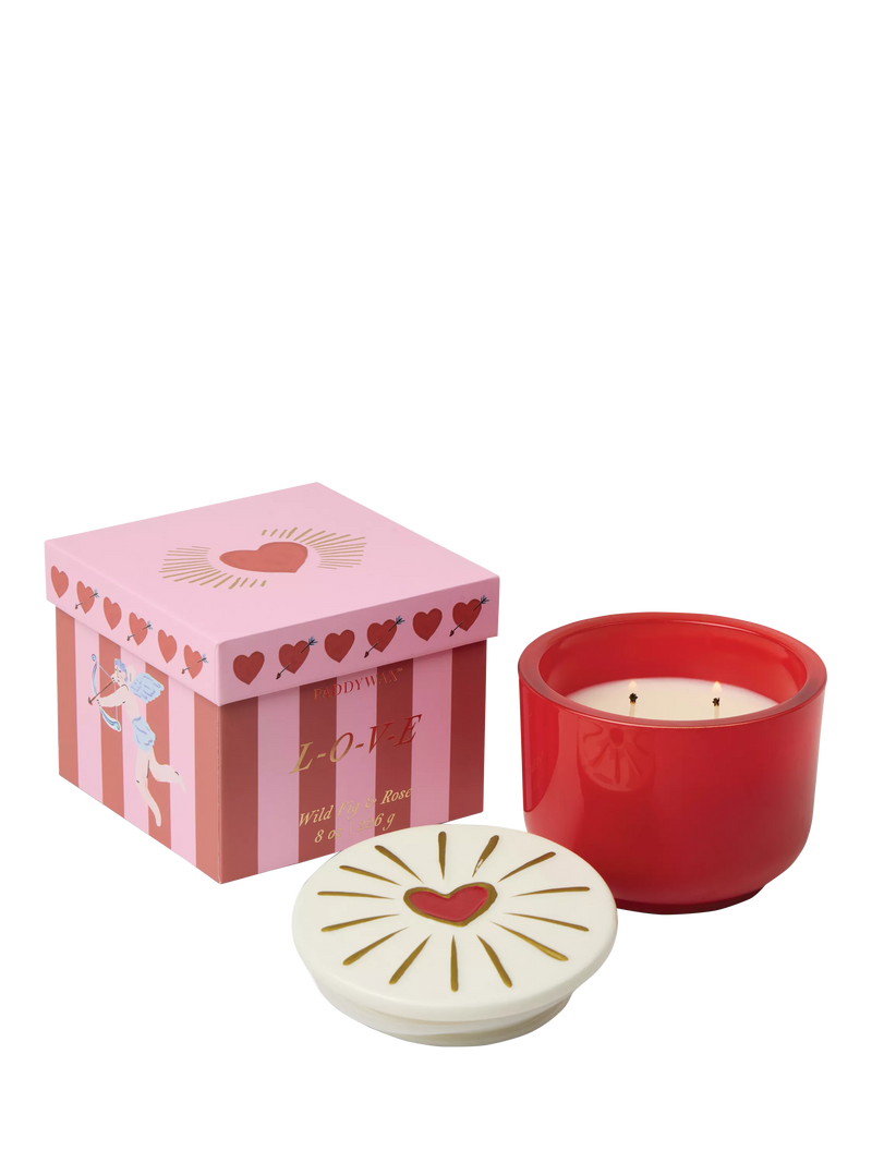 Paddywax heart candle Fig Rose 850g, UK version