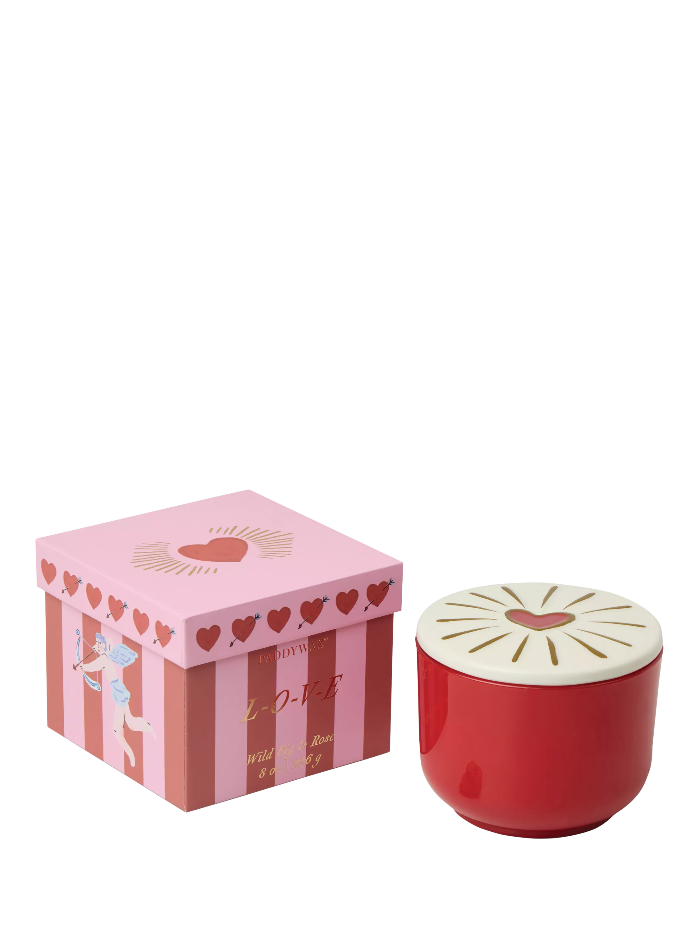 Paddywax heart candle Fig Rose 850g, UK version