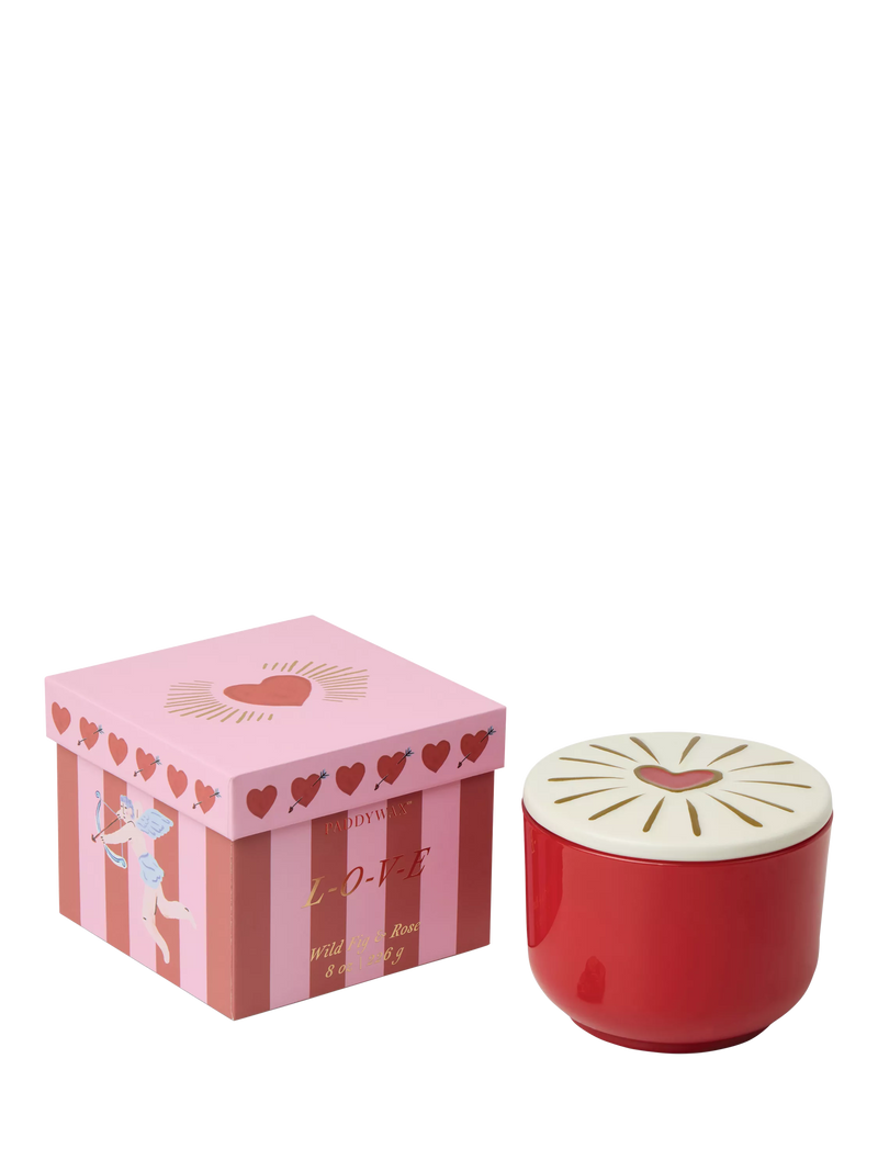 Paddywax heart candle Fig Rose 850g, UK version