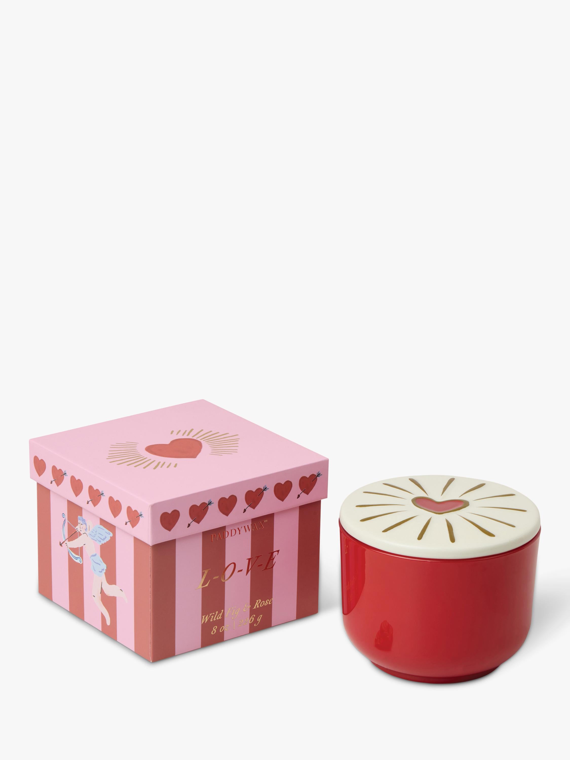 Paddywax heart candle Fig Rose 850g, UK version