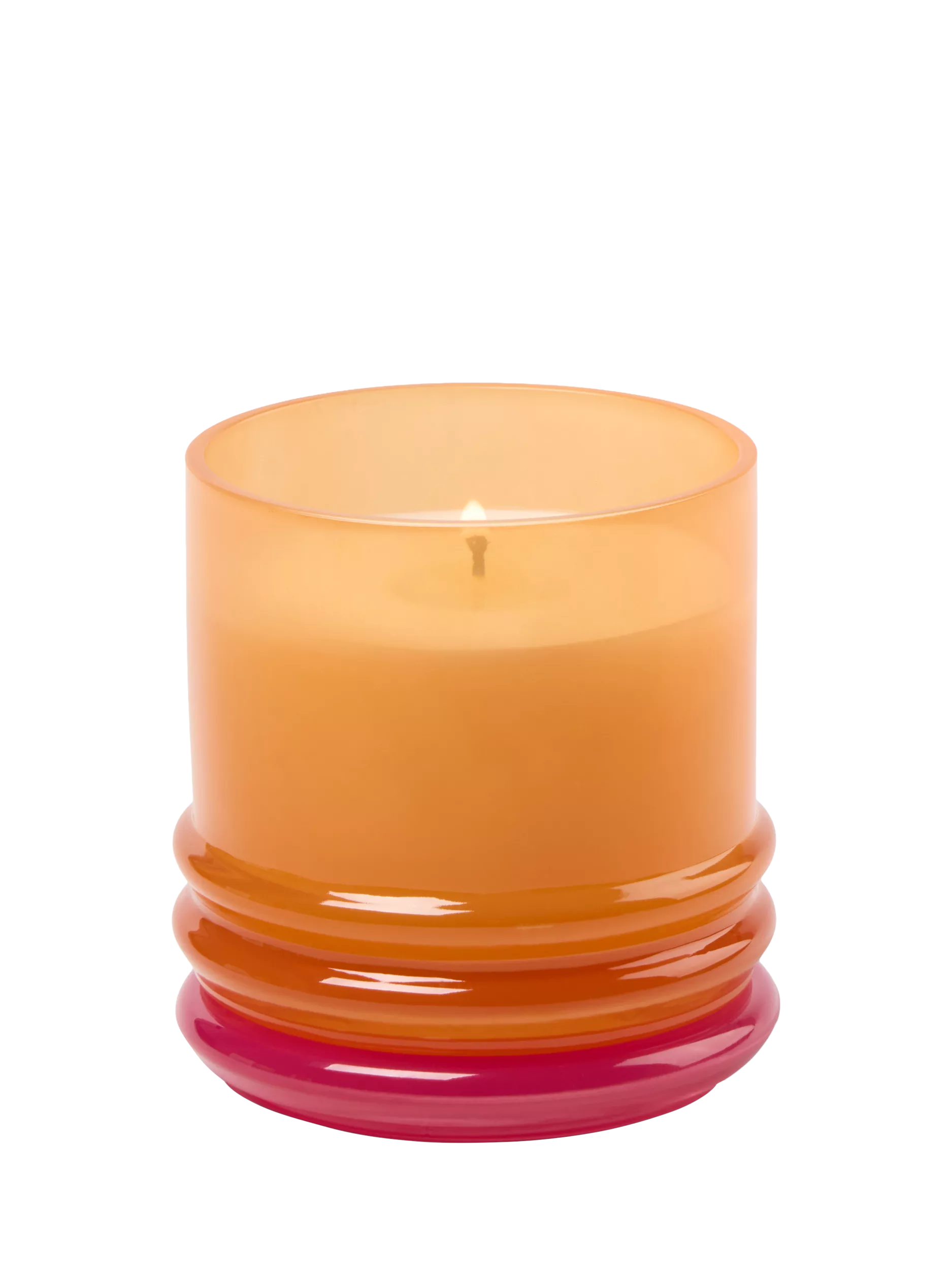 Paddywax stacked glass mango scented candle 198g, imported from the UK