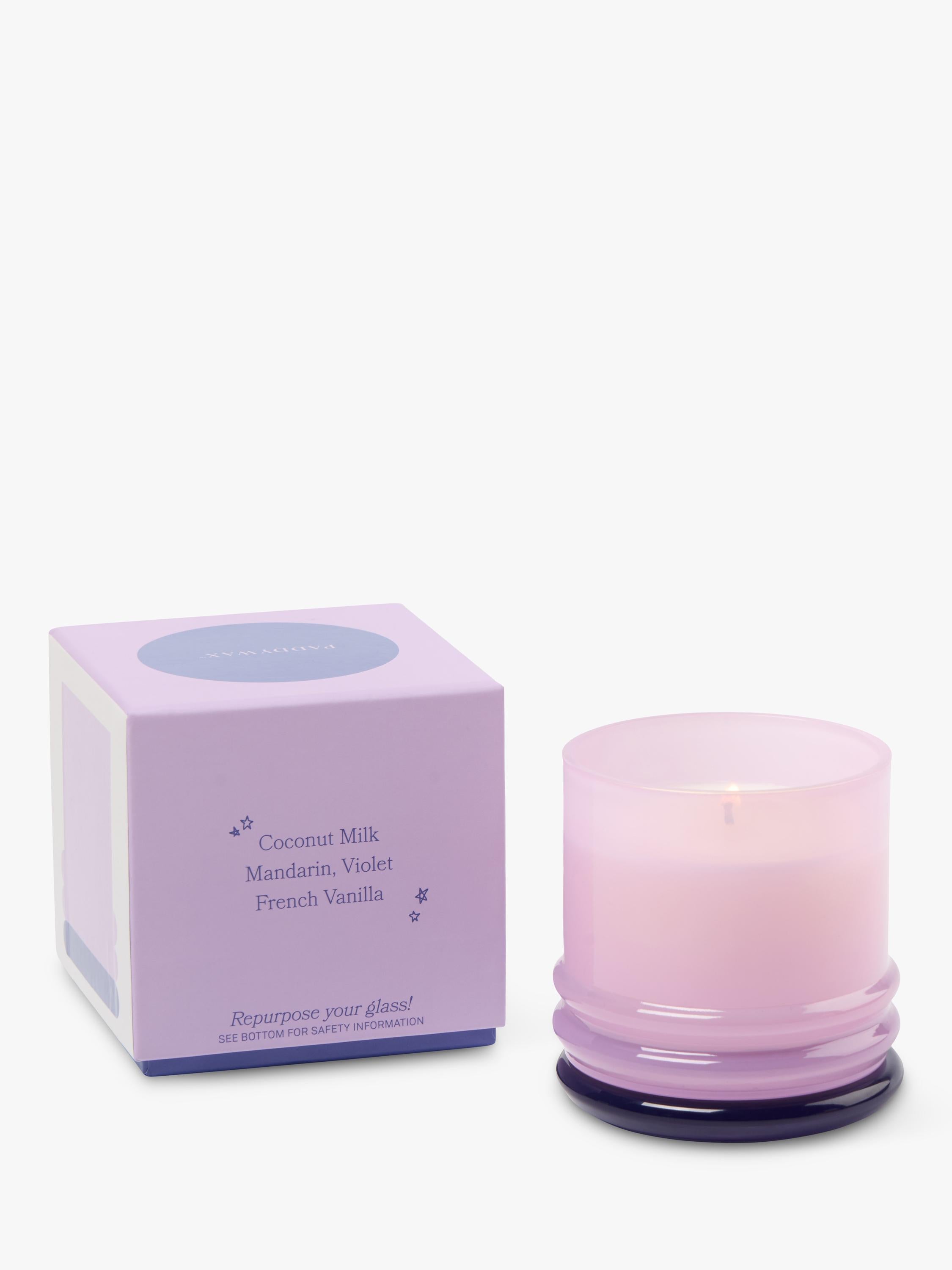 Paddywax vanilla scented stacked glass candle 198g (British brand)