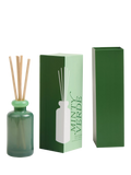 Paddywax mint reed diffuser 94ml stacked glass, imported from the UK