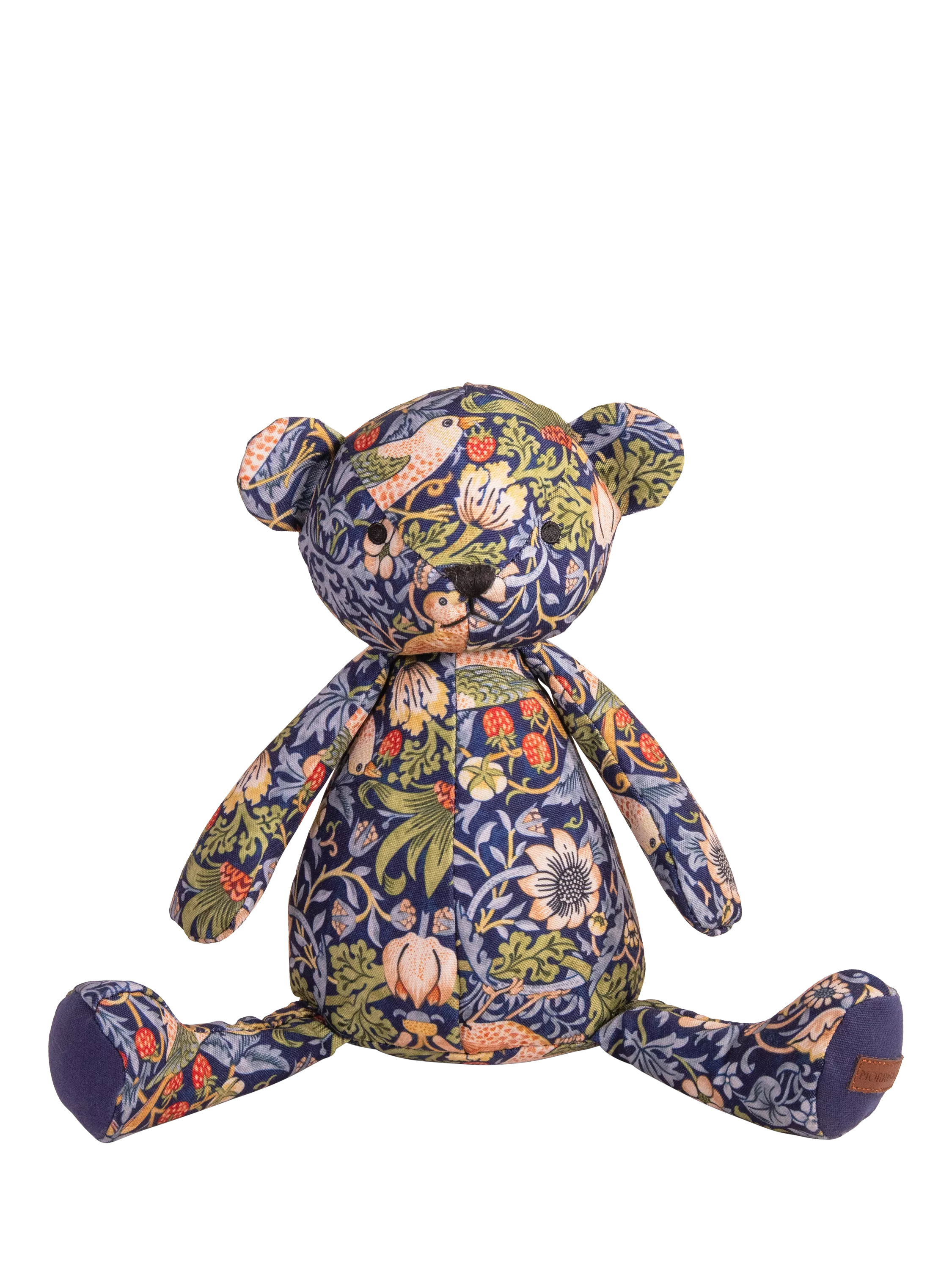Morris & Co. Strawberry Thief Bear dog toy (British brand)