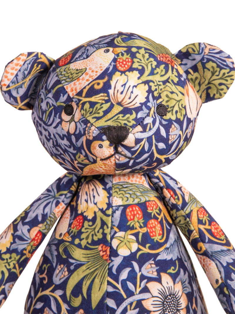 Morris & Co. Strawberry Thief Bear dog toy (British brand)