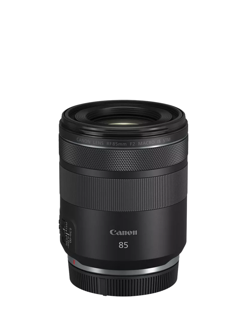 Canon RF 85mm f/2 Macro IS STM black lens, UK version