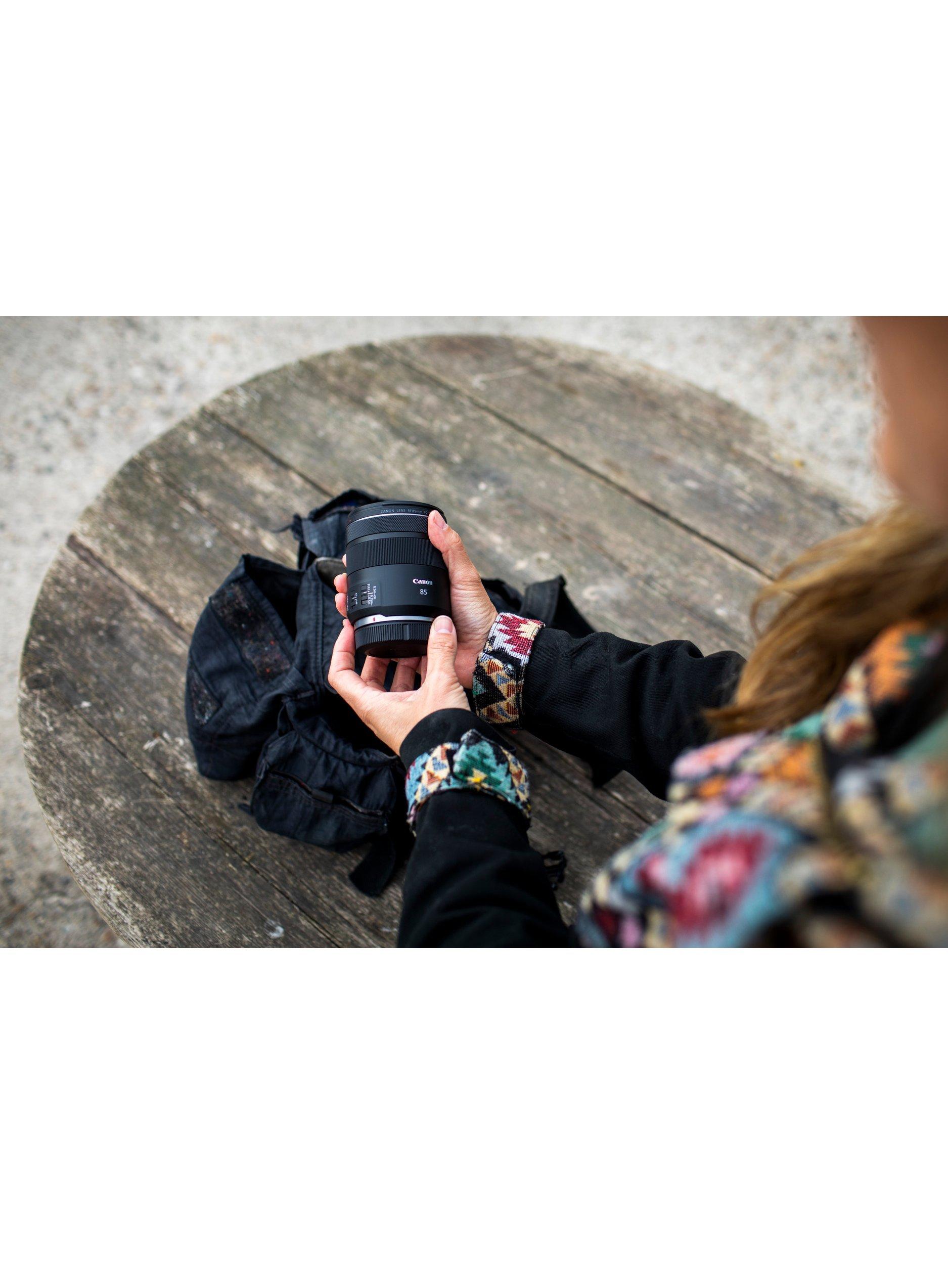 Canon RF 85mm f/2 Macro IS STM black lens, UK version