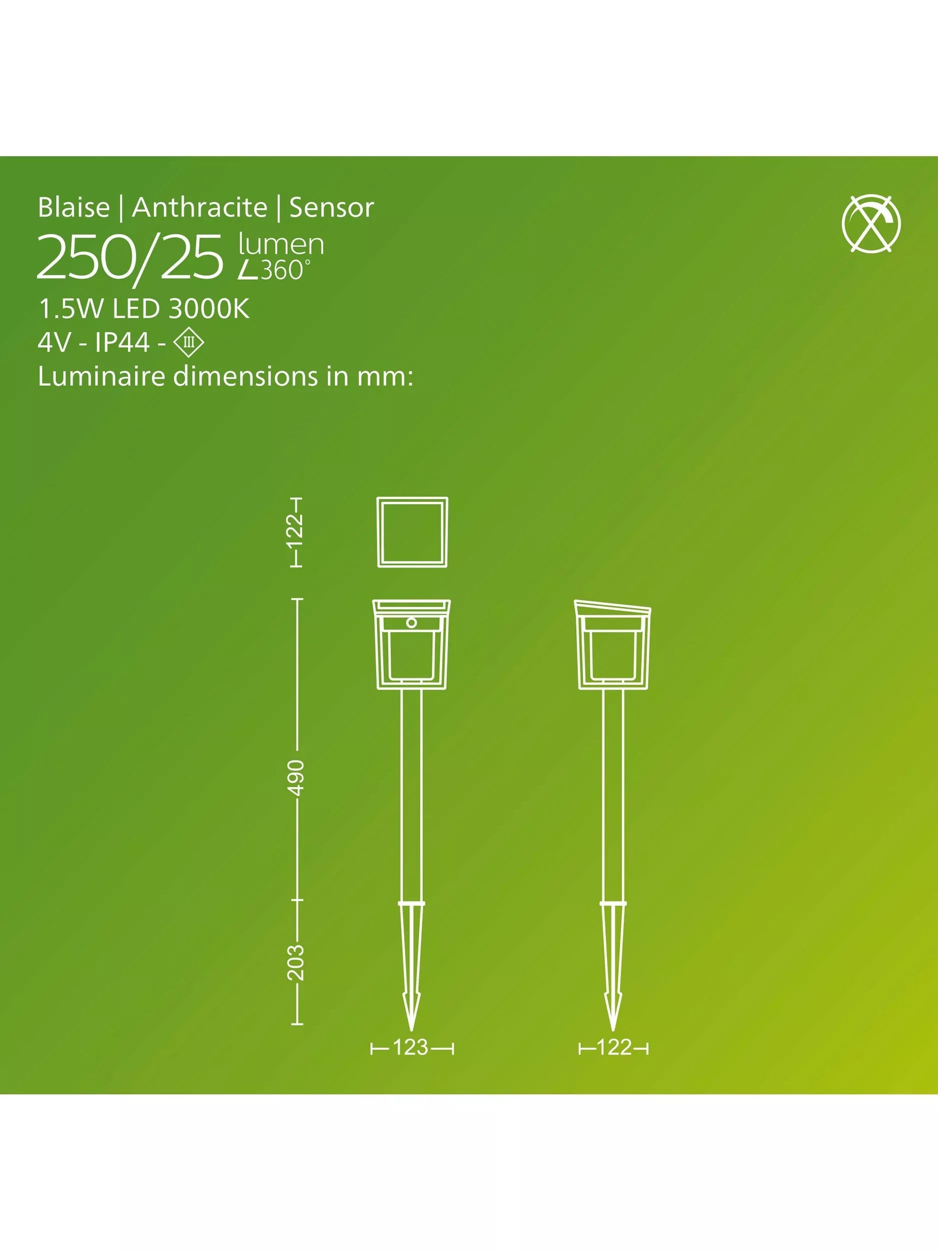 Philips solar pedestal light anthracite, UK version