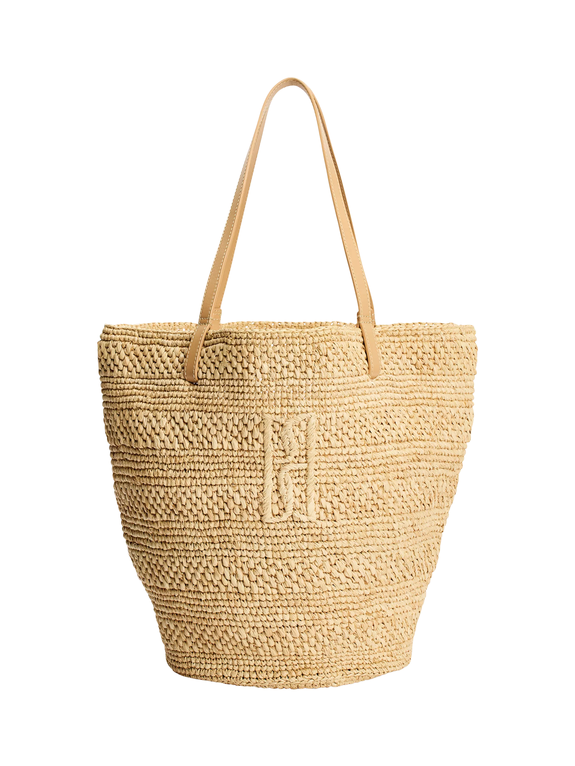 By Malene Birger Mirabell Straw Tote Bag, Undyed